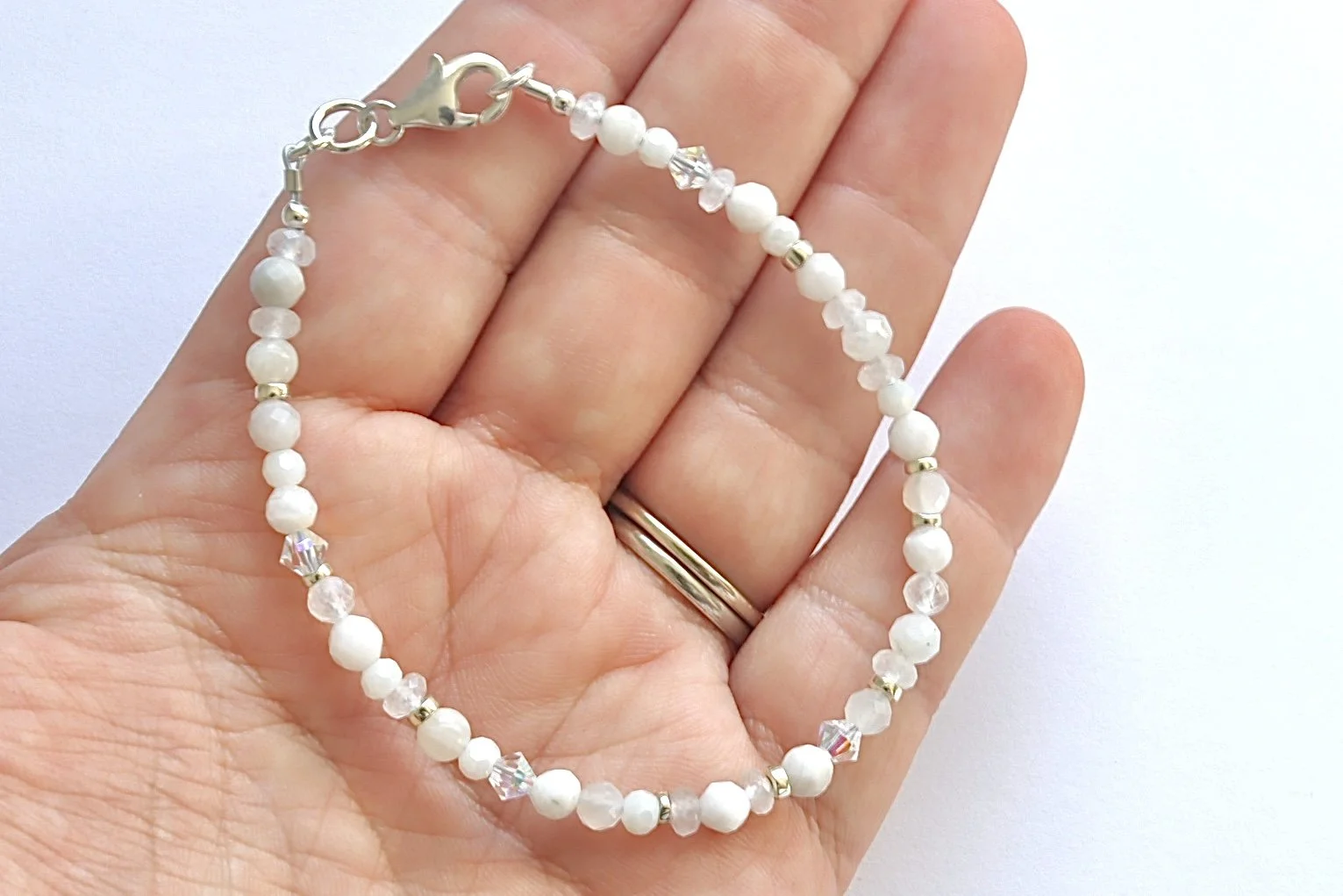 Moonstone, Moonlit Sand Bracelet, Lunar Tide Collection