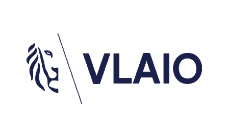 Logo of VLAIO with a stylized lion's head and the company name.