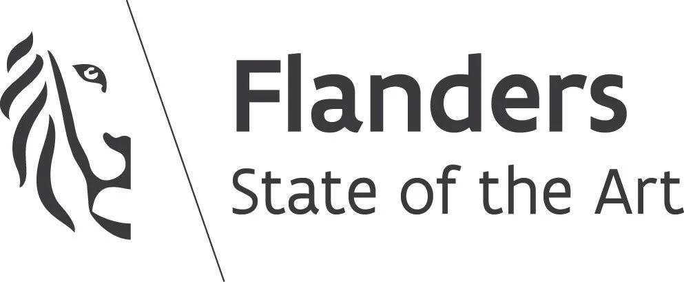 Logo with a stylized lion's head and the text 'Flanders State of the Art'.