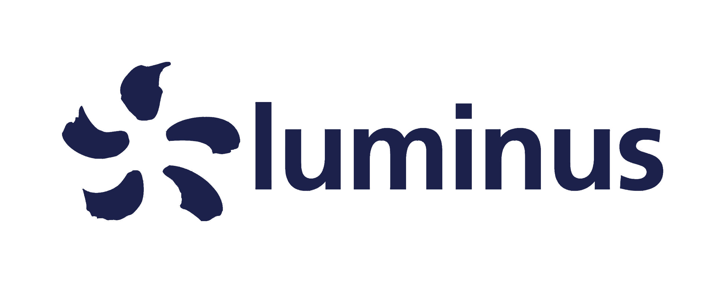 Logo with a stylized flower made of six cones and the word "lummus" in lowercase letters.