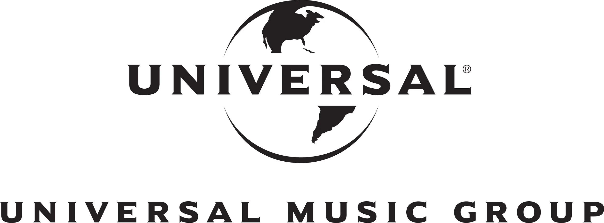 Universal Pictures logo featuring a black and white globe with the word "UNIVERSAL" across the center and "UNIVERSAL MUSIC GROUP" below.