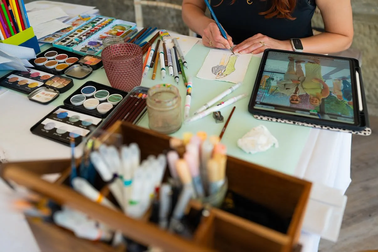 Live painting supplies