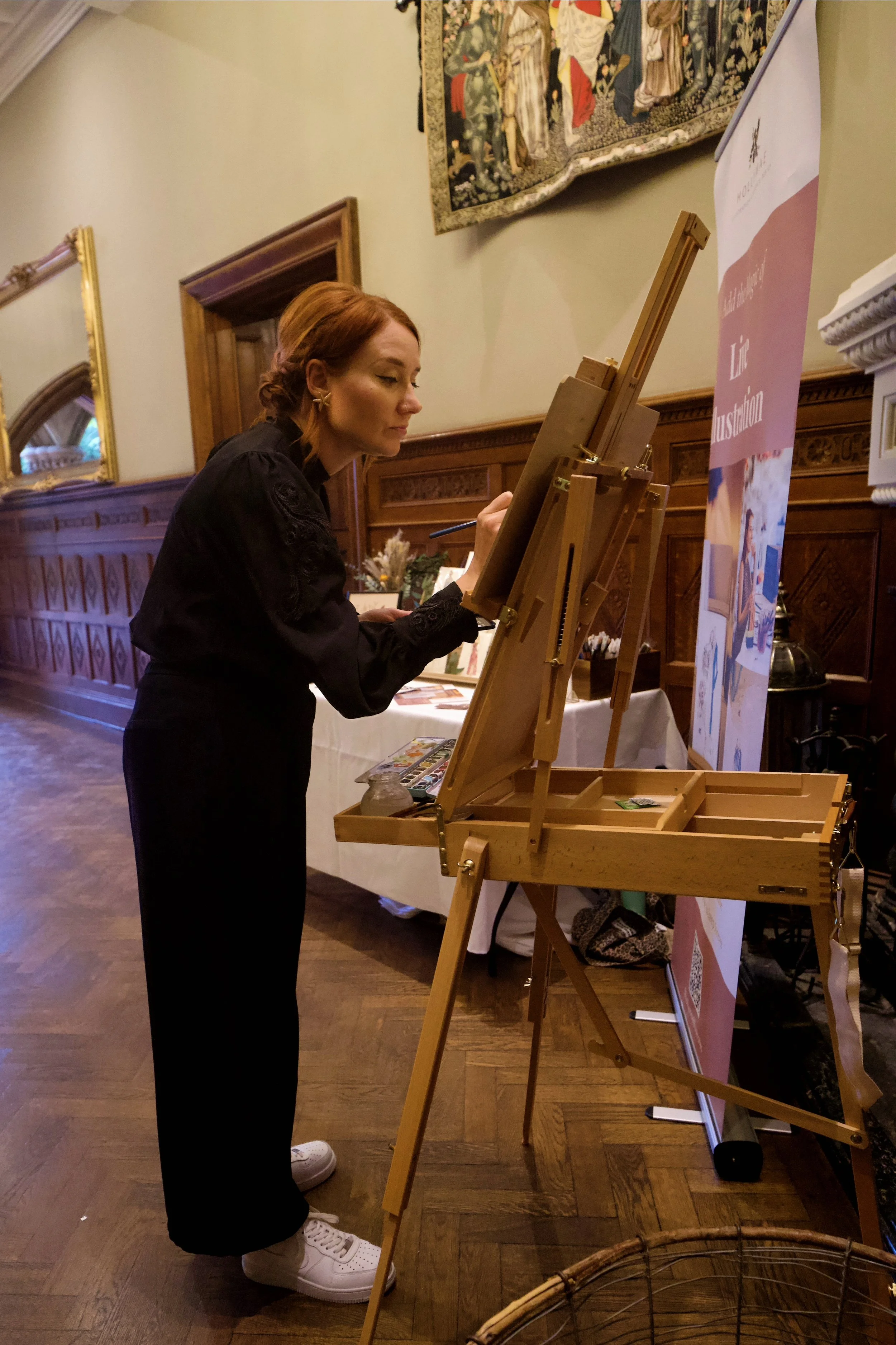 Painting live at Manor by the Lake