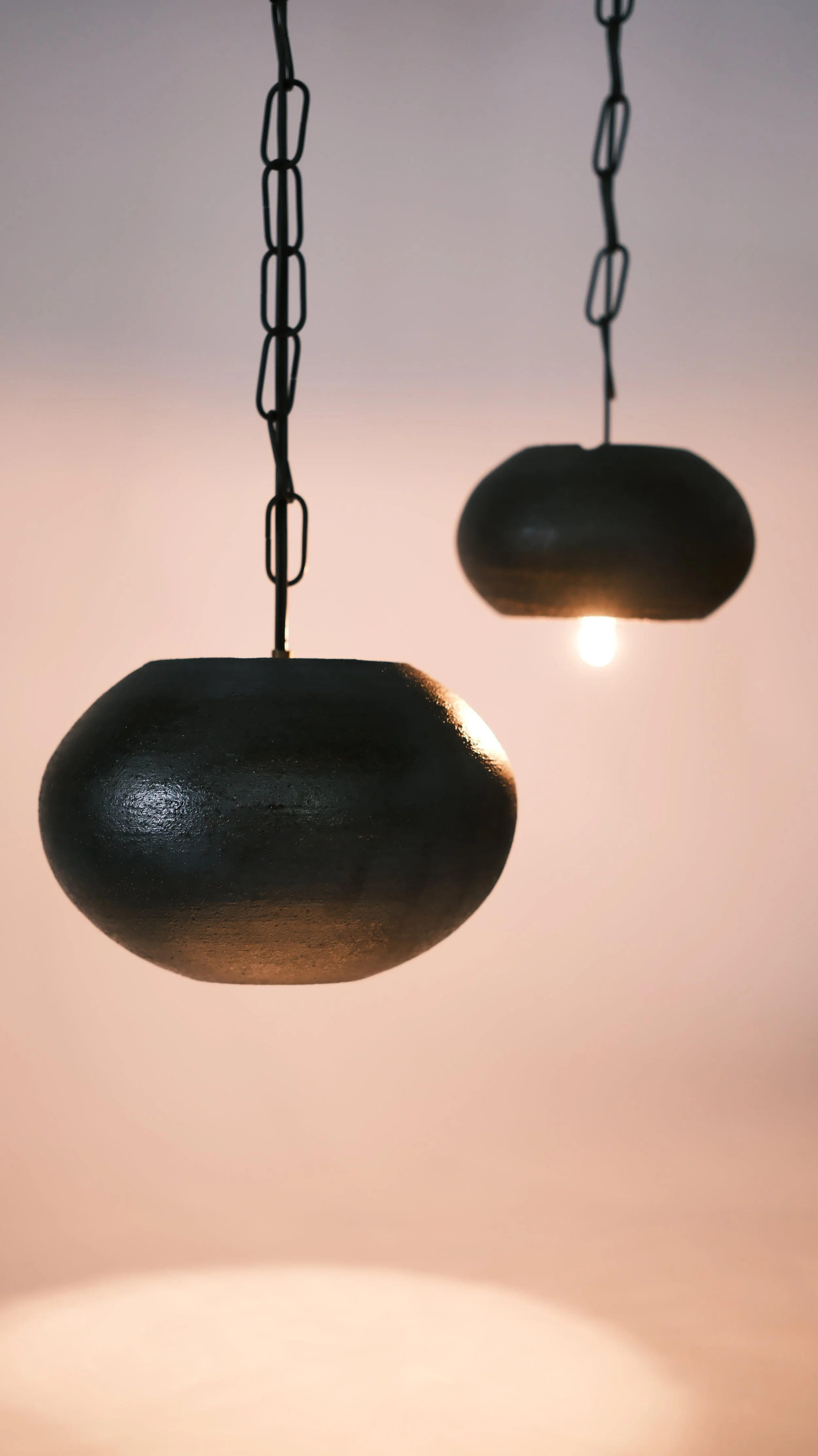 Salt-Fired Pendant Lights