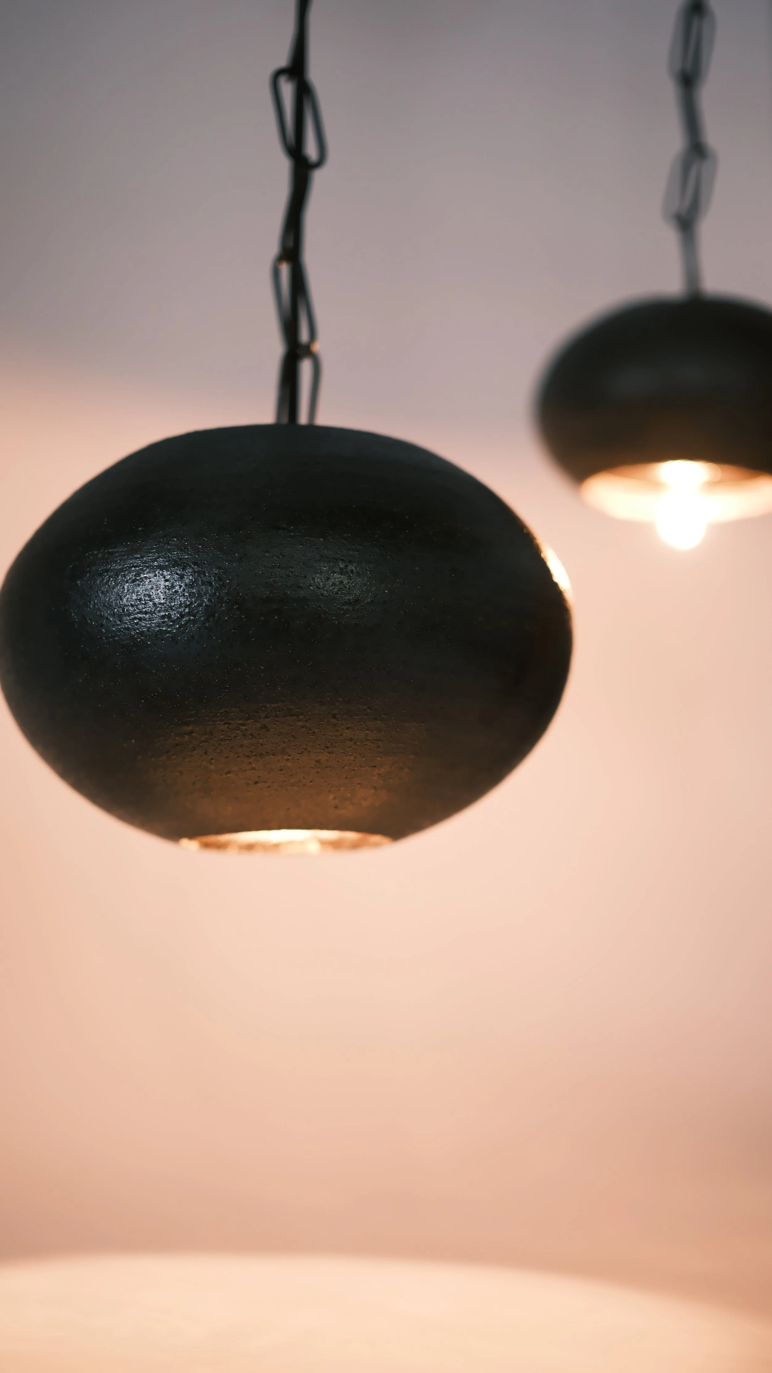 Salt-Fired Pendant Lights