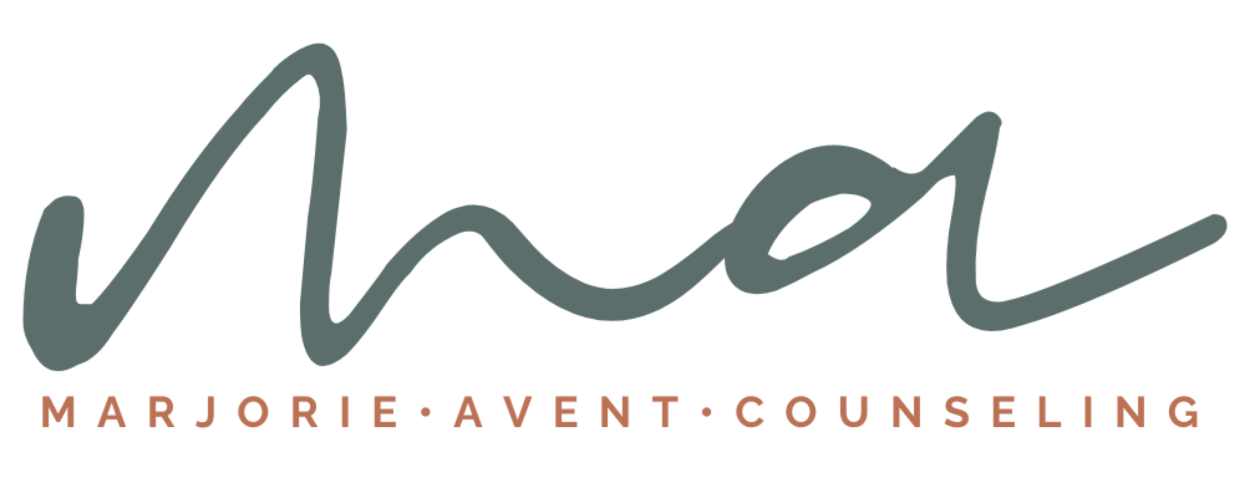 Logo, with the words 'Marjorie-Avent-Counseling' below.