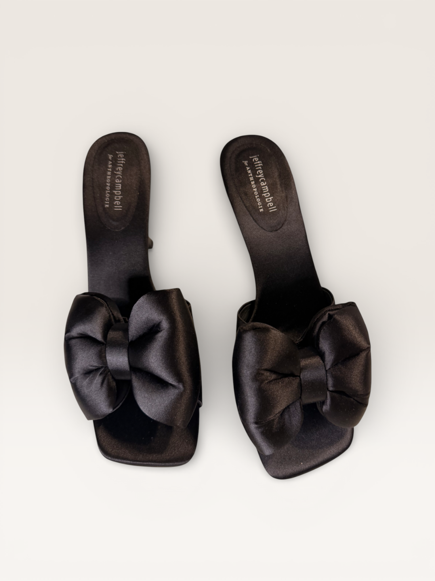 Jeffrey Campbell Satin Bow Mule Heels Black.png