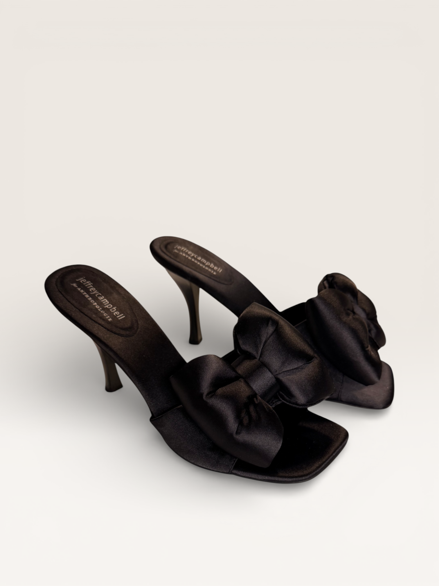 Jeffrey Campbell Satin Bow Mule Heels Black2of2.png