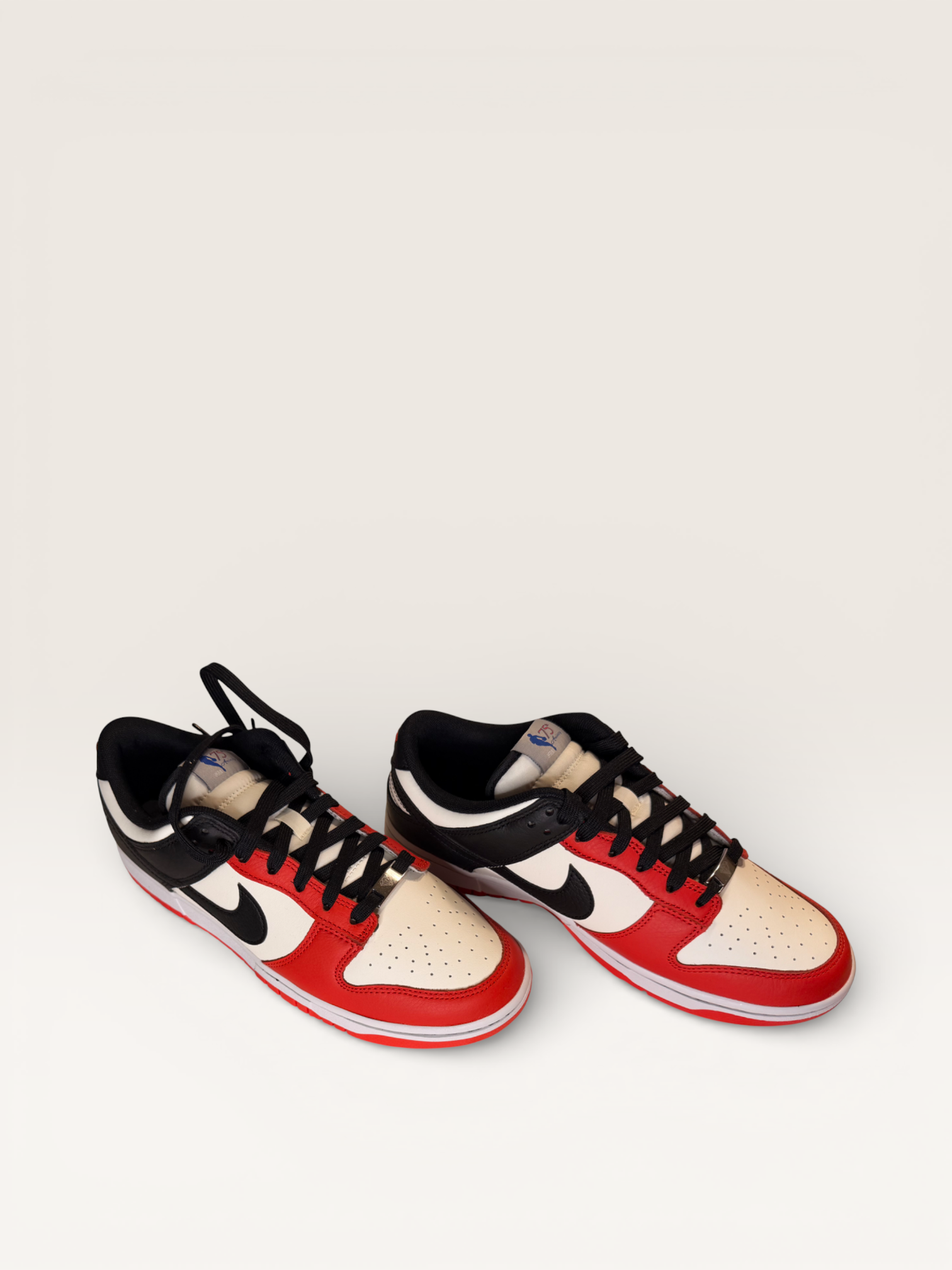 Nike Dunk Low Sneakers Red and Black - NBA 75th Anniversary