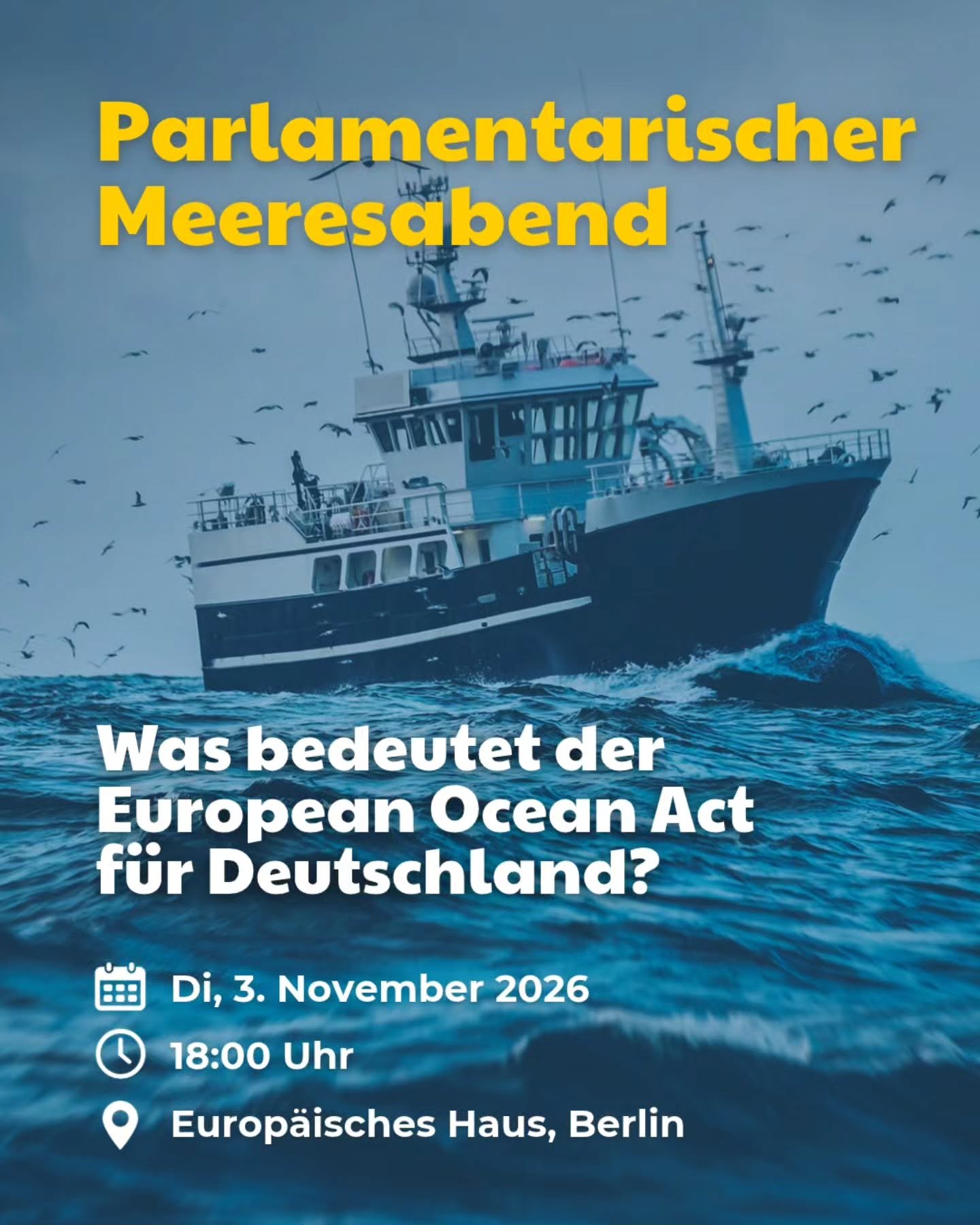 🤝 Die Deutsche Meeresstiftung ist Co-Initiator des European Ocean Act, der ab 2027 mit einer Milliarde Euro einen verbindlichen, europaweiten Rahmen zur B&uuml;ndelung von Aktivit&auml;ten schaffen soll, die den Ozean als zentrales Zukunftsthema ein