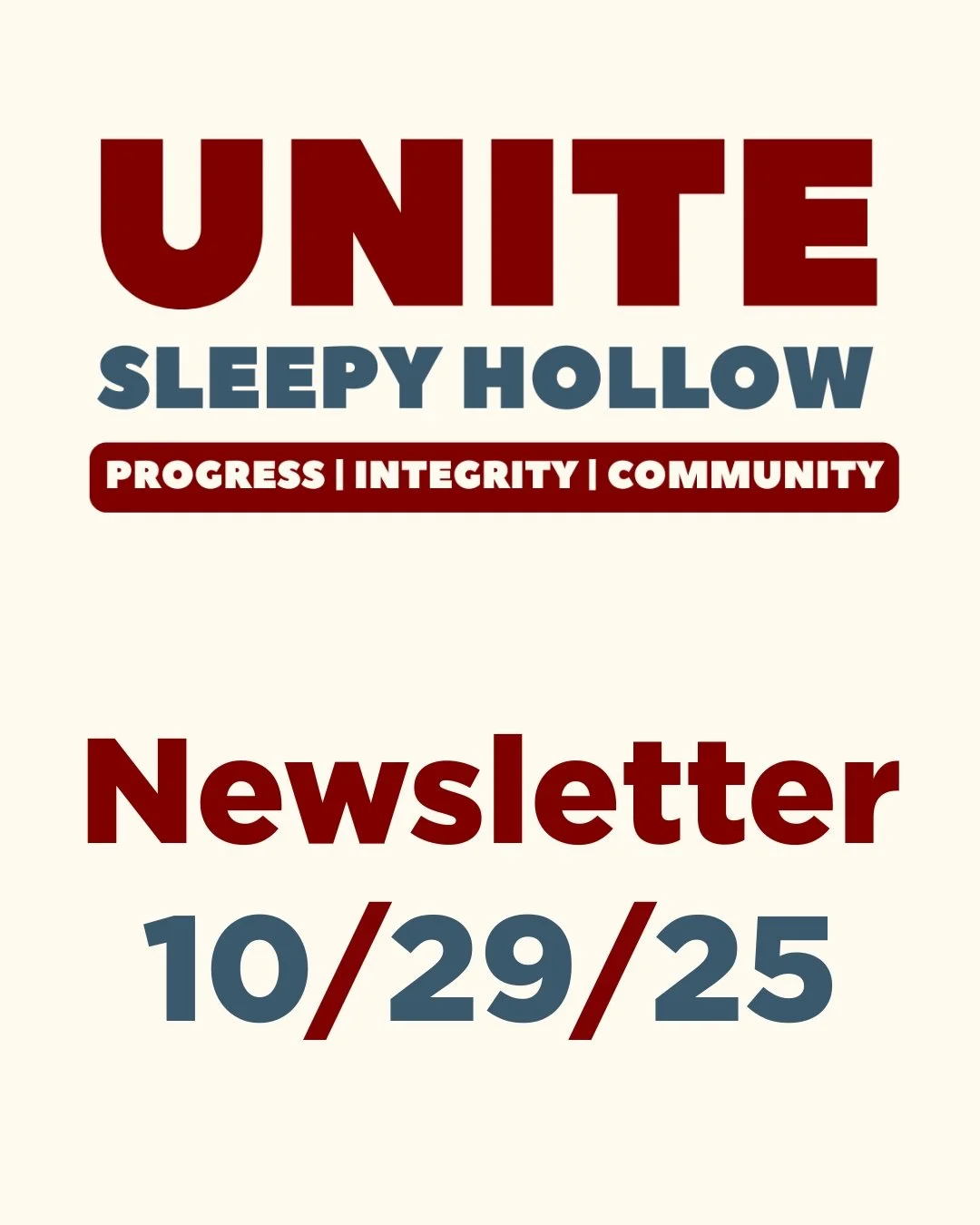 Read the latest Unite Sleepy Hollow Newsletter to learn about the issues impacting our Village and to learn about how we plan to solve these problems, and how we differ from the opposing Dems/TAG party!
https://www.unitesleepyhollow.com/newsletters/