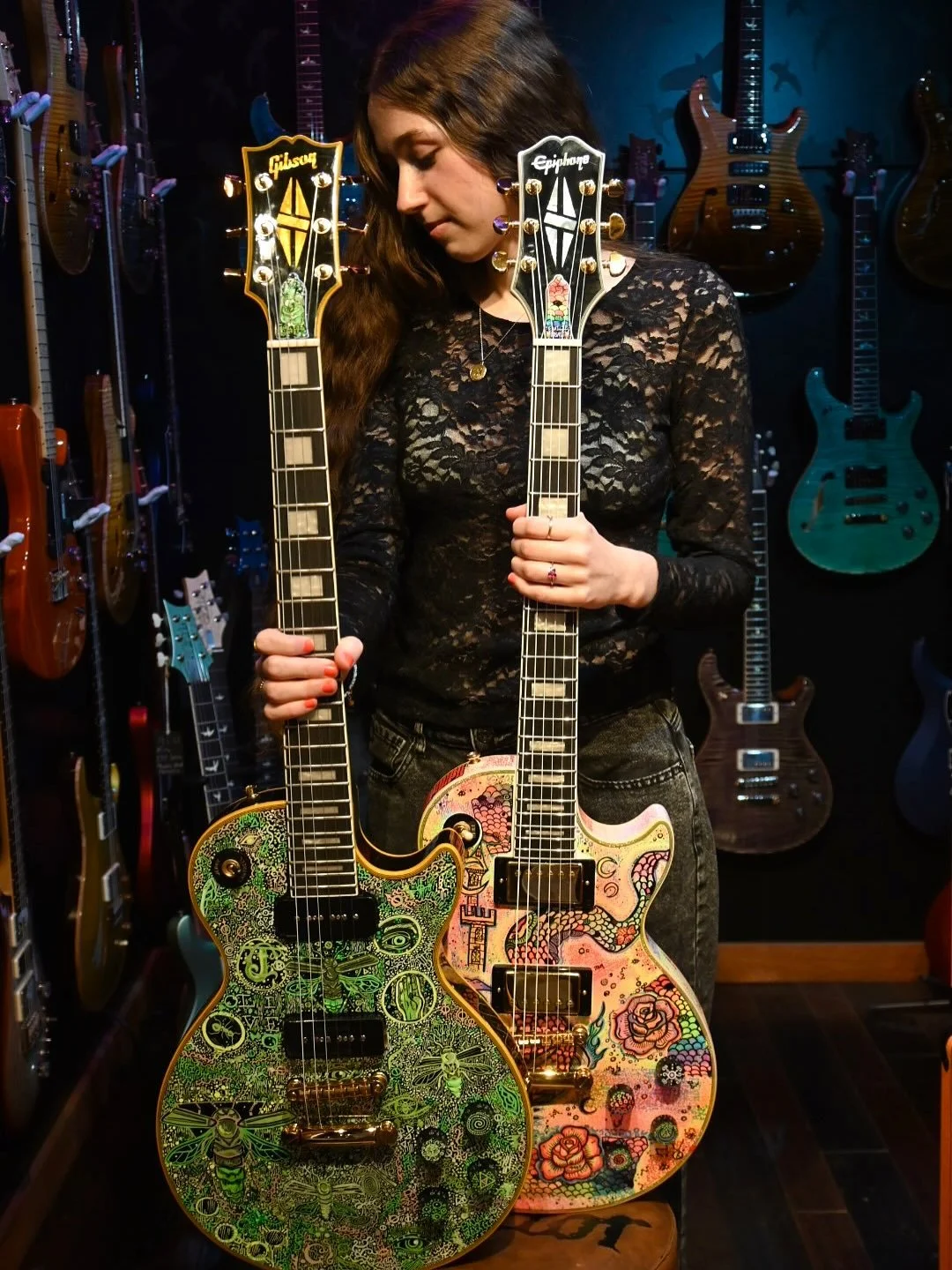 Can you spot the latest piece?👀🐉🌈🎸