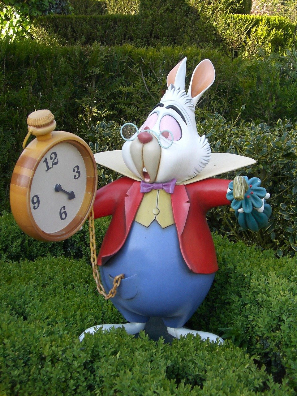 a bunny holding a watch