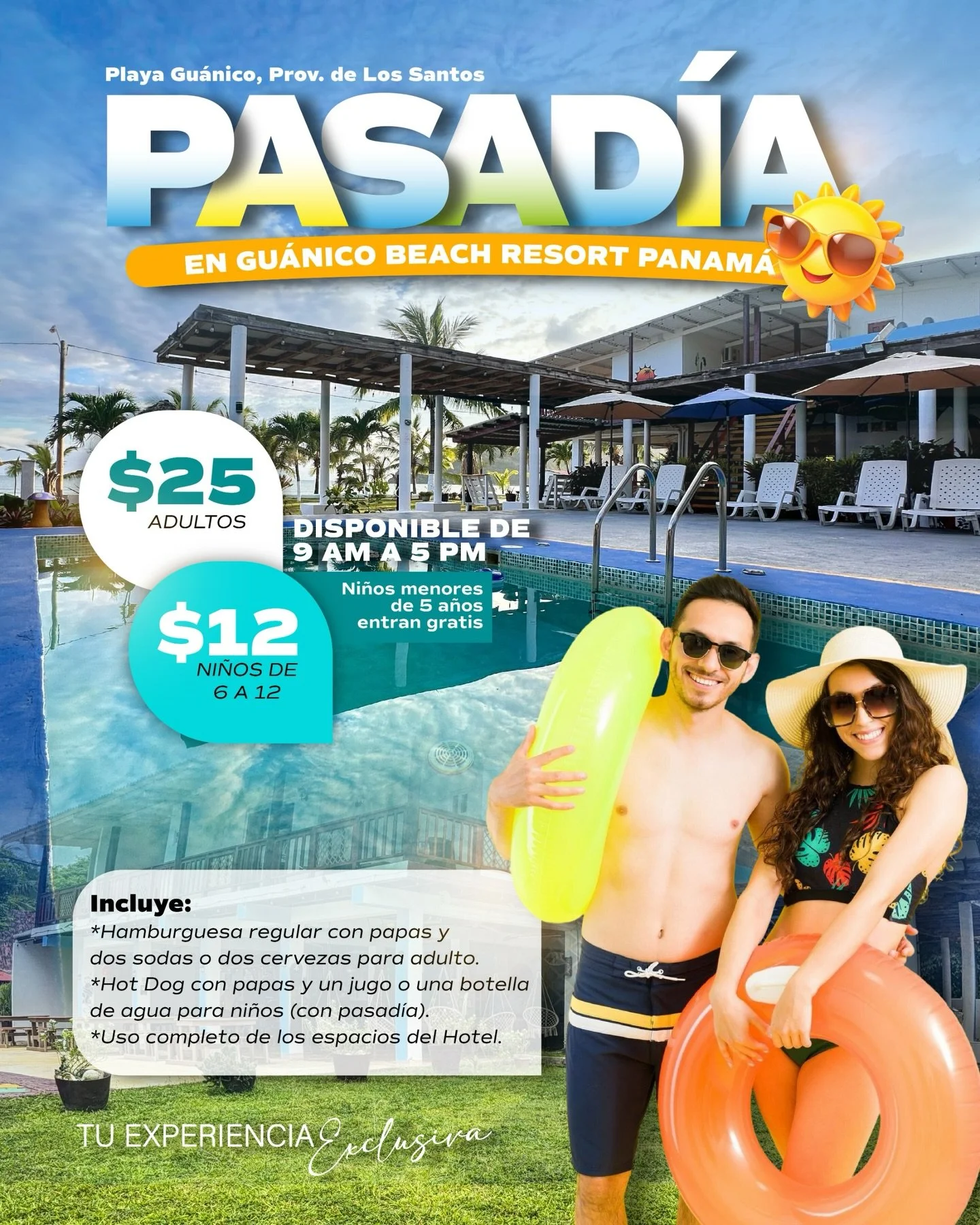 ☀️🌴 Un d&iacute;a perfecto te espera en Playa Gu&aacute;nico 🌊

Disfruta una pasad&iacute;a llena de sol, piscina, playa y buena comida en Gu&aacute;nico Beach Resort Panam&aacute;. El plan ideal para compartir en familia o con amigos y crear recue