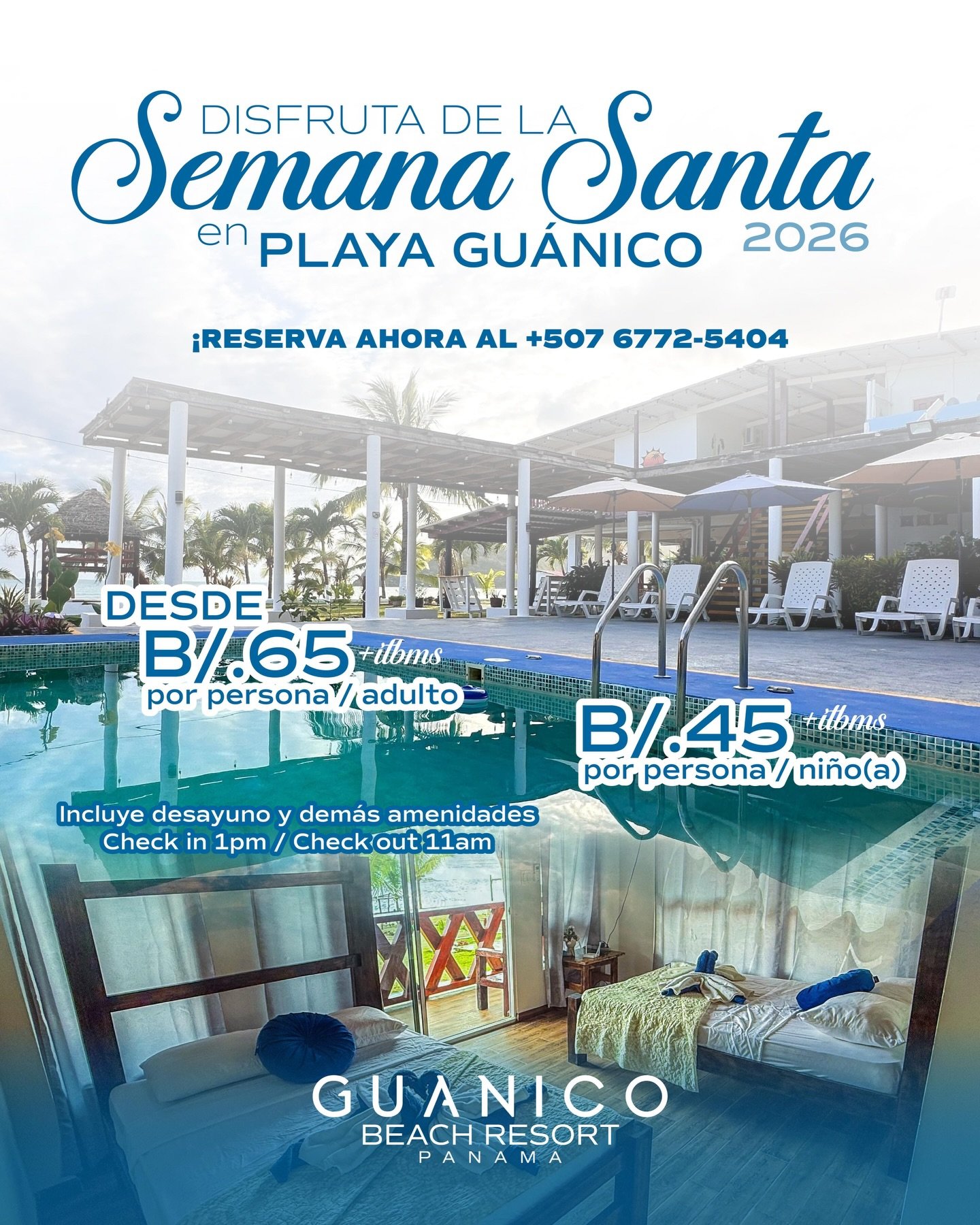 Disfruta una Semana Santa inolvidable frente al mar 🌊☀️ Sol, arena y atardeceres que enamoran te esperan en nuestro hotel de playa. Rel&aacute;jate, descon&eacute;ctate y vive d&iacute;as llenos de descanso, buena compa&ntilde;&iacute;a y momentos q