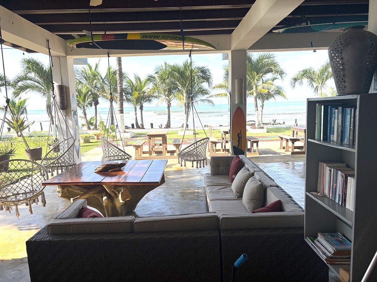 luxurious seating area in the hotel lobby with ocean breezes
