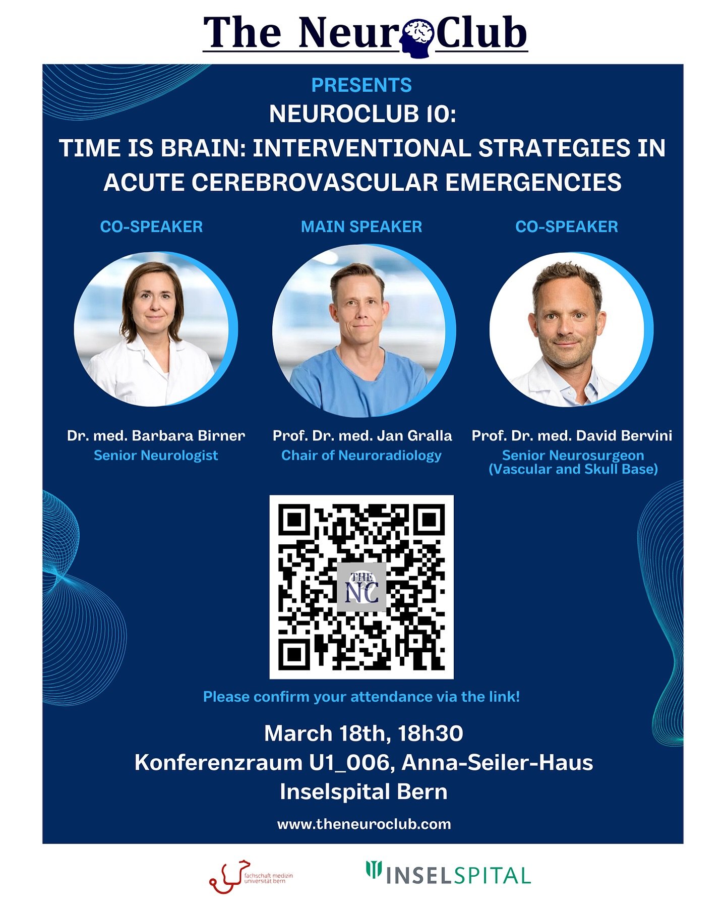 Dear NeuroClub Members,

We are excited to invite you to NeuroClub 10 - Time is Brain: Interventional Strategies in Acute Cerebrovascular Emergencies 🚨

Join us for a dynamic and highly practical interactive case series in interventional neuroradiol
