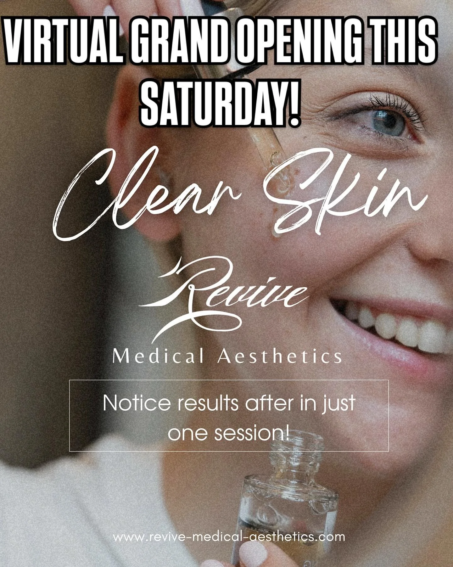 Stay tuned for the deals we offer this Saturday during our virtual grand opening! 

#LehighValleyMedSpa #Trexlertown #Botox #grandopening #SkinGoals #GlowUp #FacialTreatment #SkincareJunkie #LookGoodFeelGood #BeforeAndAfter