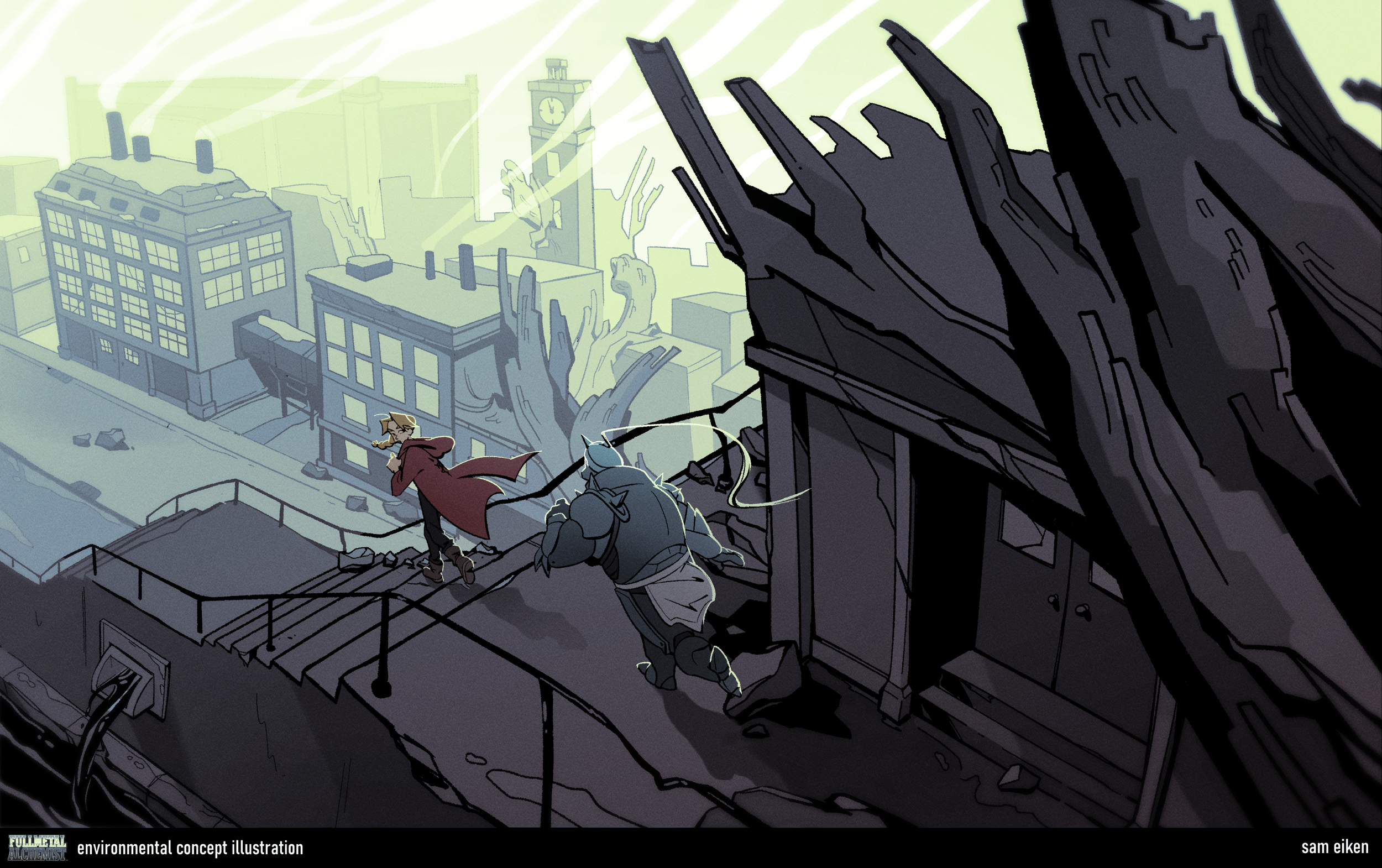 a worldbuilding project focused on creating a location that would fit in the world of Full Metal Alchemist Brotherhood.