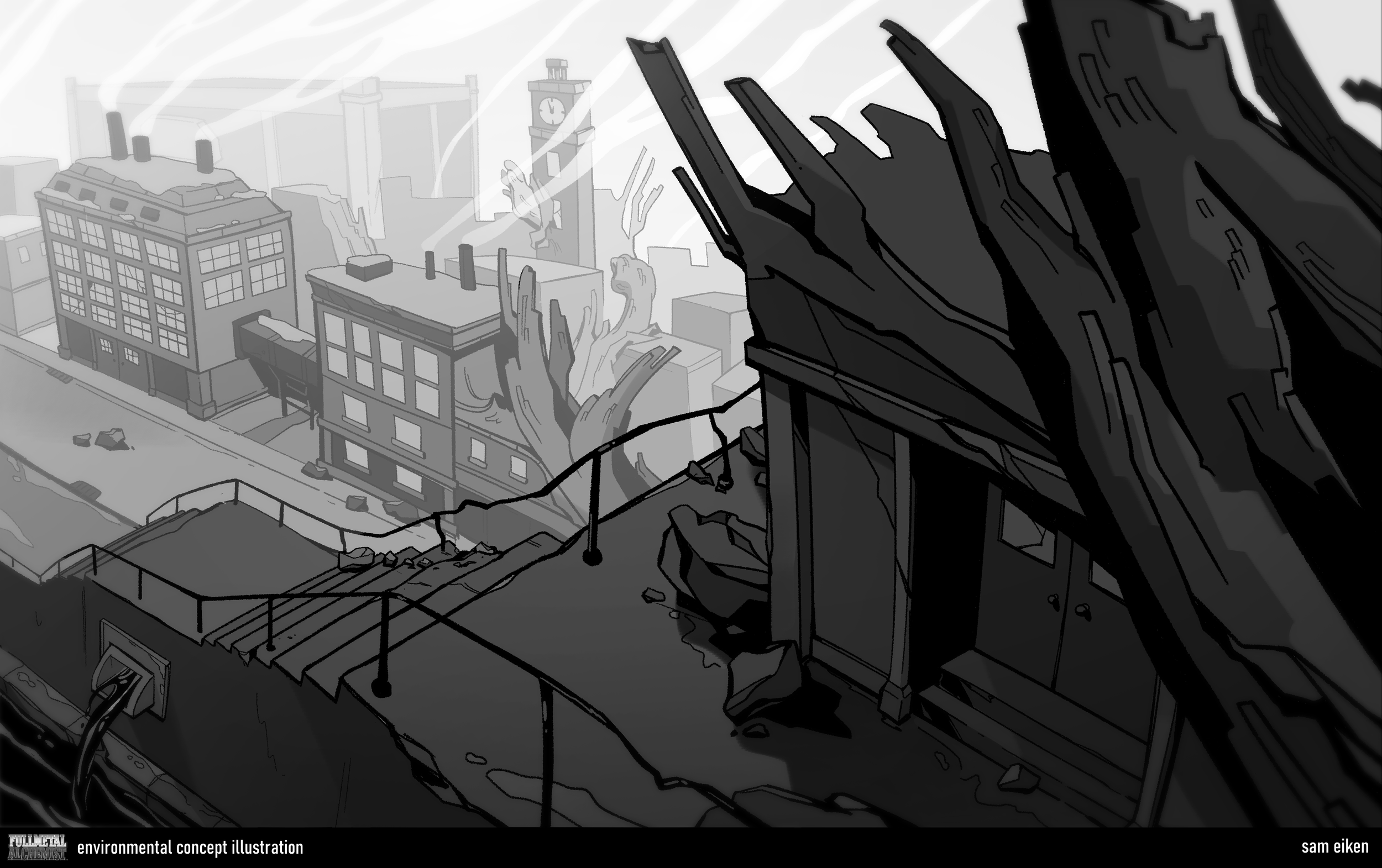 a worldbuilding project focused on creating a location that would fit in the world of Full Metal Alchemist Brotherhood.