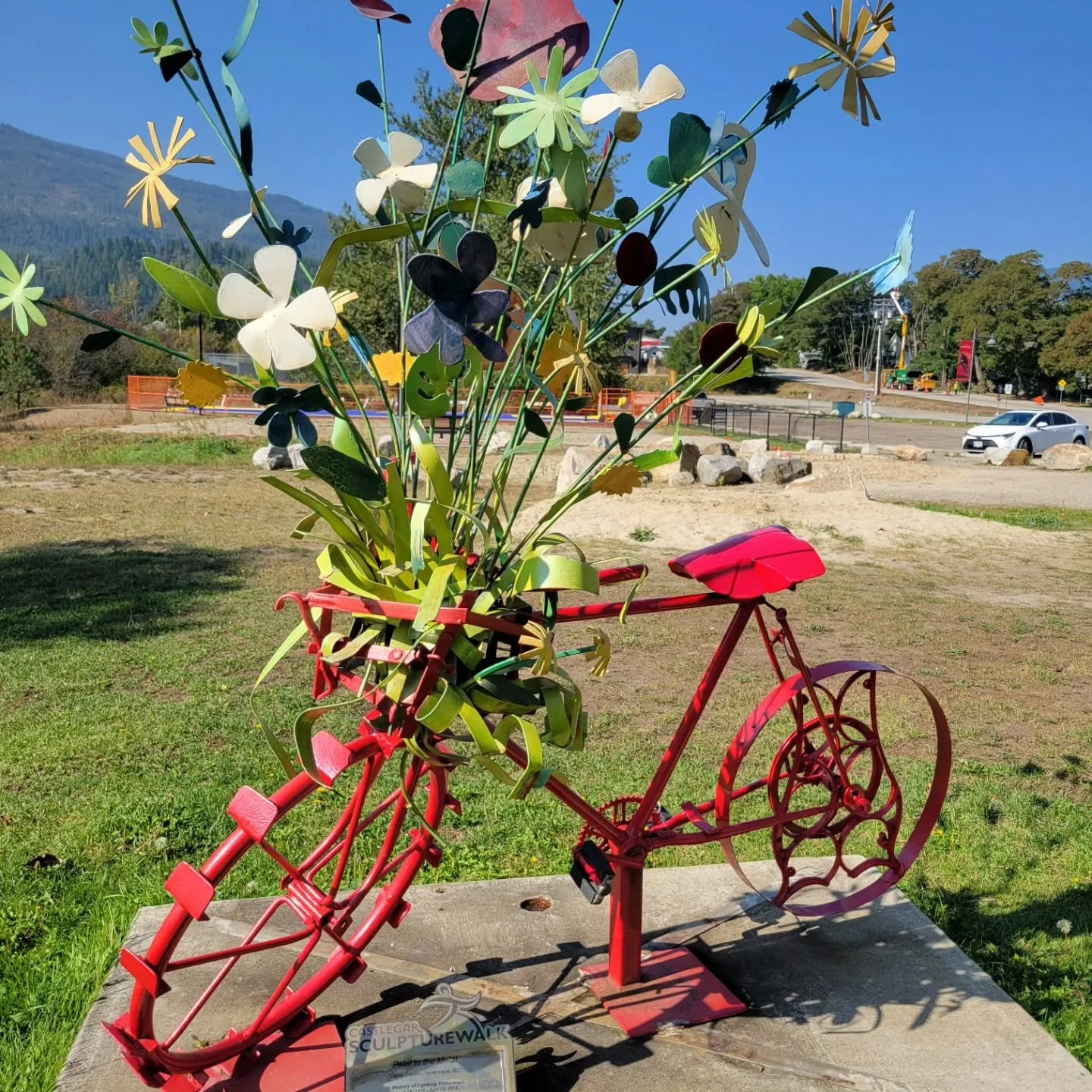The vacation adventures continue! 
1. More sculptures in #castlegar. Such a great vibe!
2. Syringa Beach. Some creative souls made this whole rock city. 
3. Best. Campsite. Ever. (Syringa Beach)
4. Love these cedars(?). Kyle had gone to explore up hi