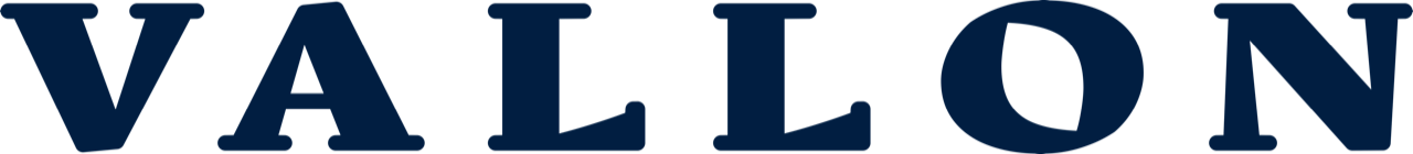 Text image with the word 'VALLOON' in large dark blue letters on a black background.