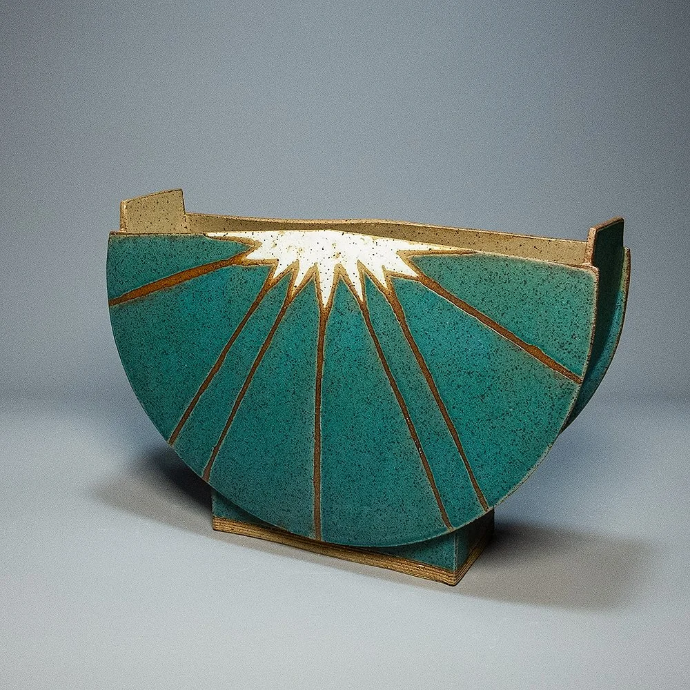 Half-moon Vase Turquoise Starburst 3Q.jpg
