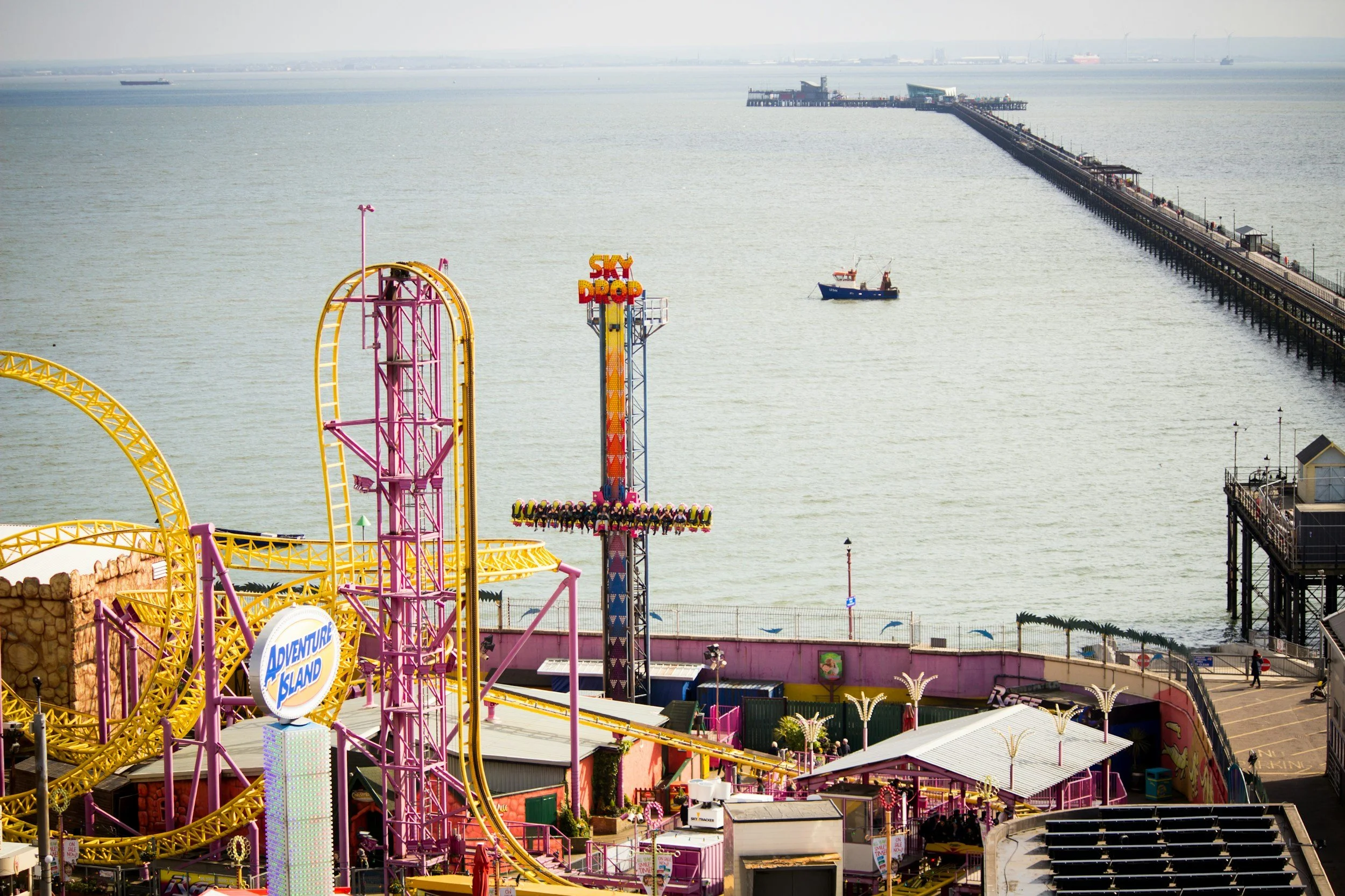 Southend seafront and arcades, with nearby access to LaunchLayer’s laptop repair services