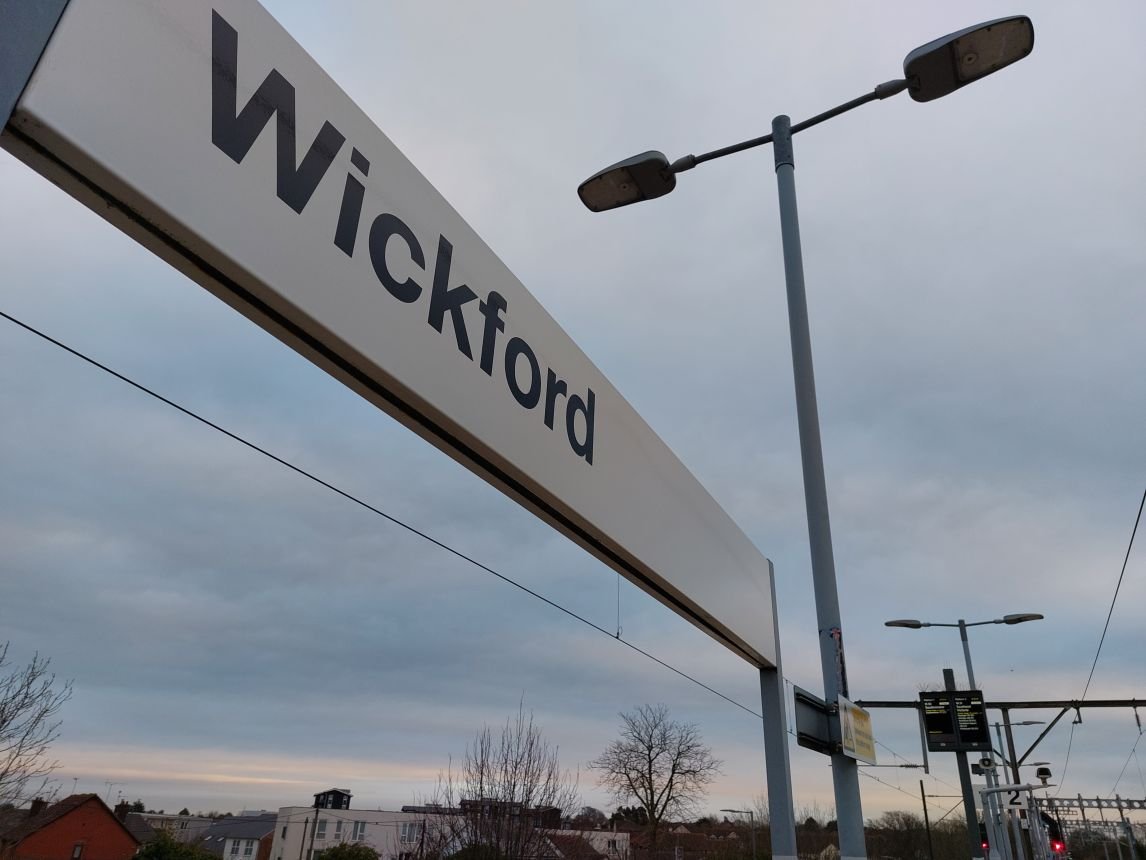 Wickford train station sign where LaunchLayer offer free diagnostics and PC & Laptop Repair