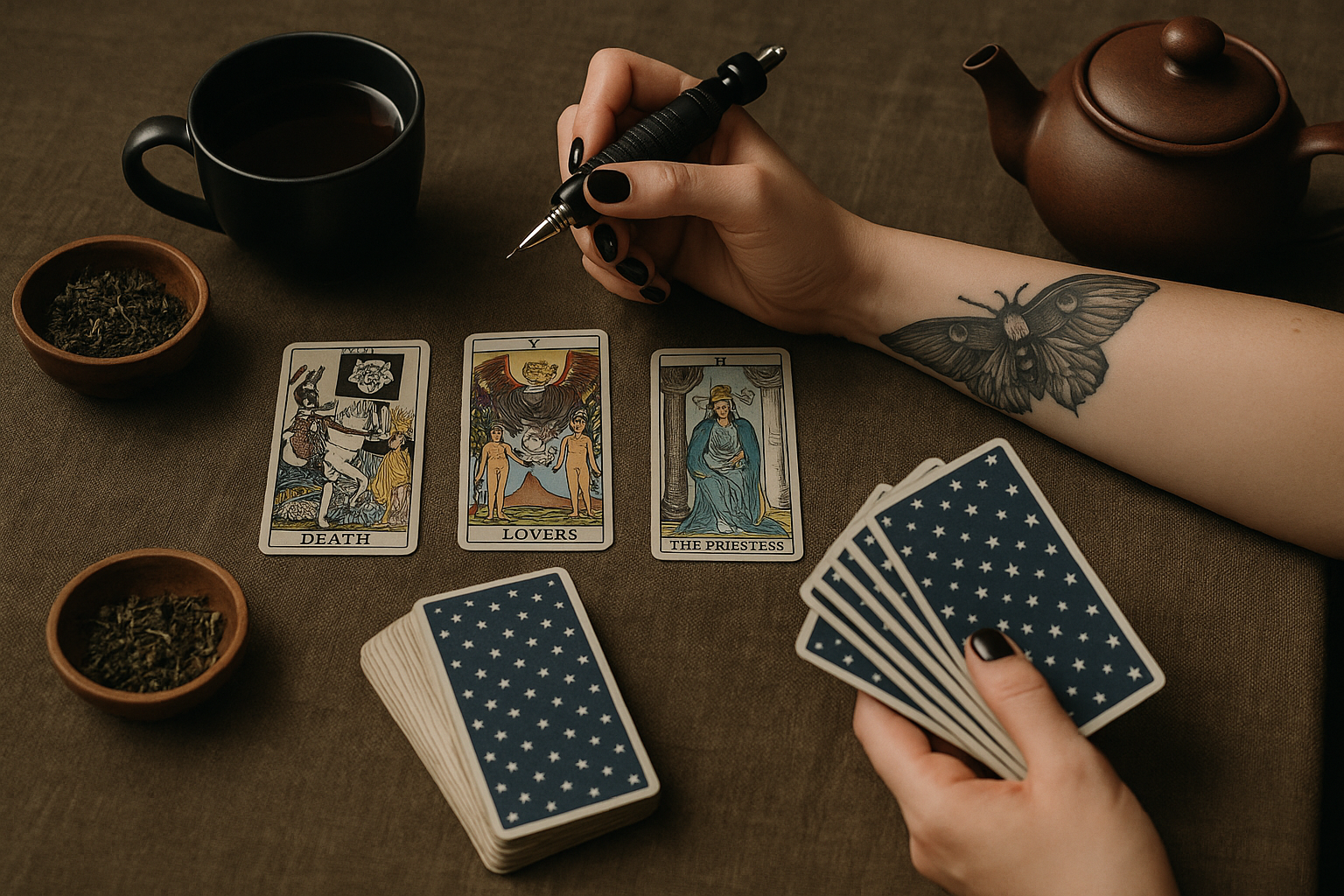 Coming Soon: Tarot, Tattoos & Tea A Pop-Up Ritual Market (On-site Readings)
