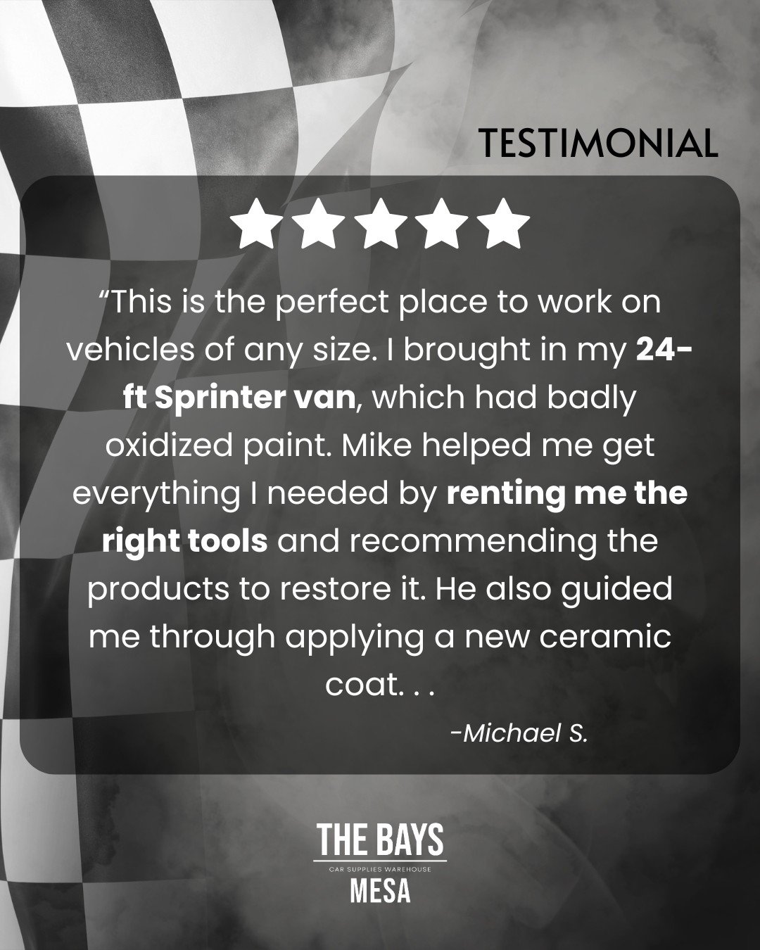 Ending the month with an amazing 5 star review from Michael. Thank you so much for thoughtful review and kind words! See you next time.
.
.
.
#ThankYou #TheBaysMesa #MesaAZ #CarWashLife #CommunityLove #GoogleReviews #TestimonialTuesday