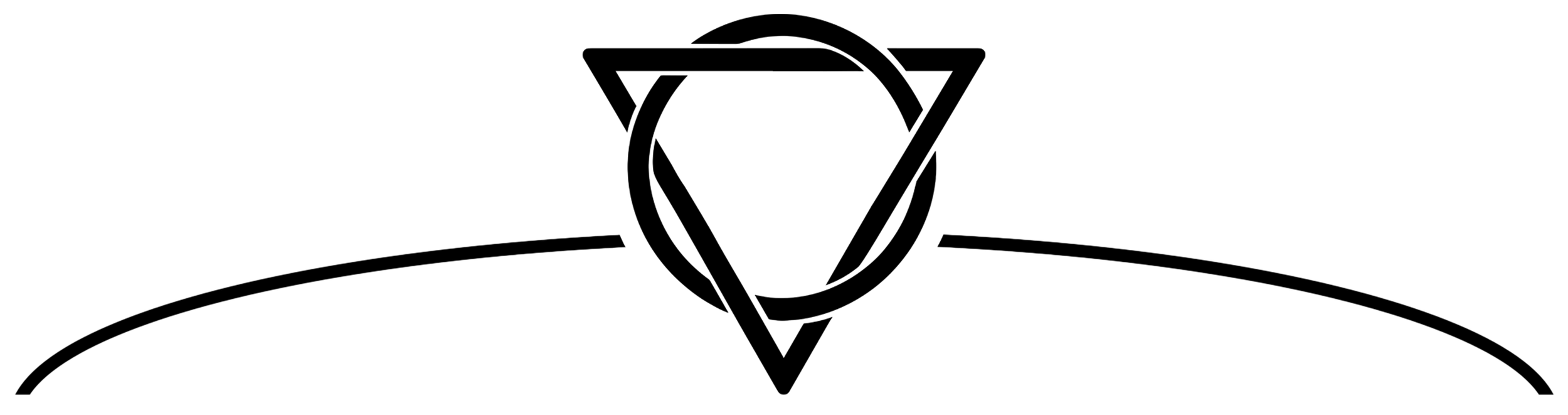 A minimalist line drawing of a shield emblem with a stylized 'V' in the center.