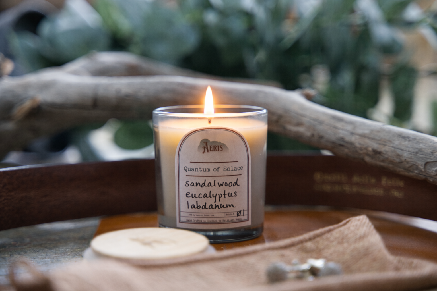 Warm candlelight on a wooden tray.png