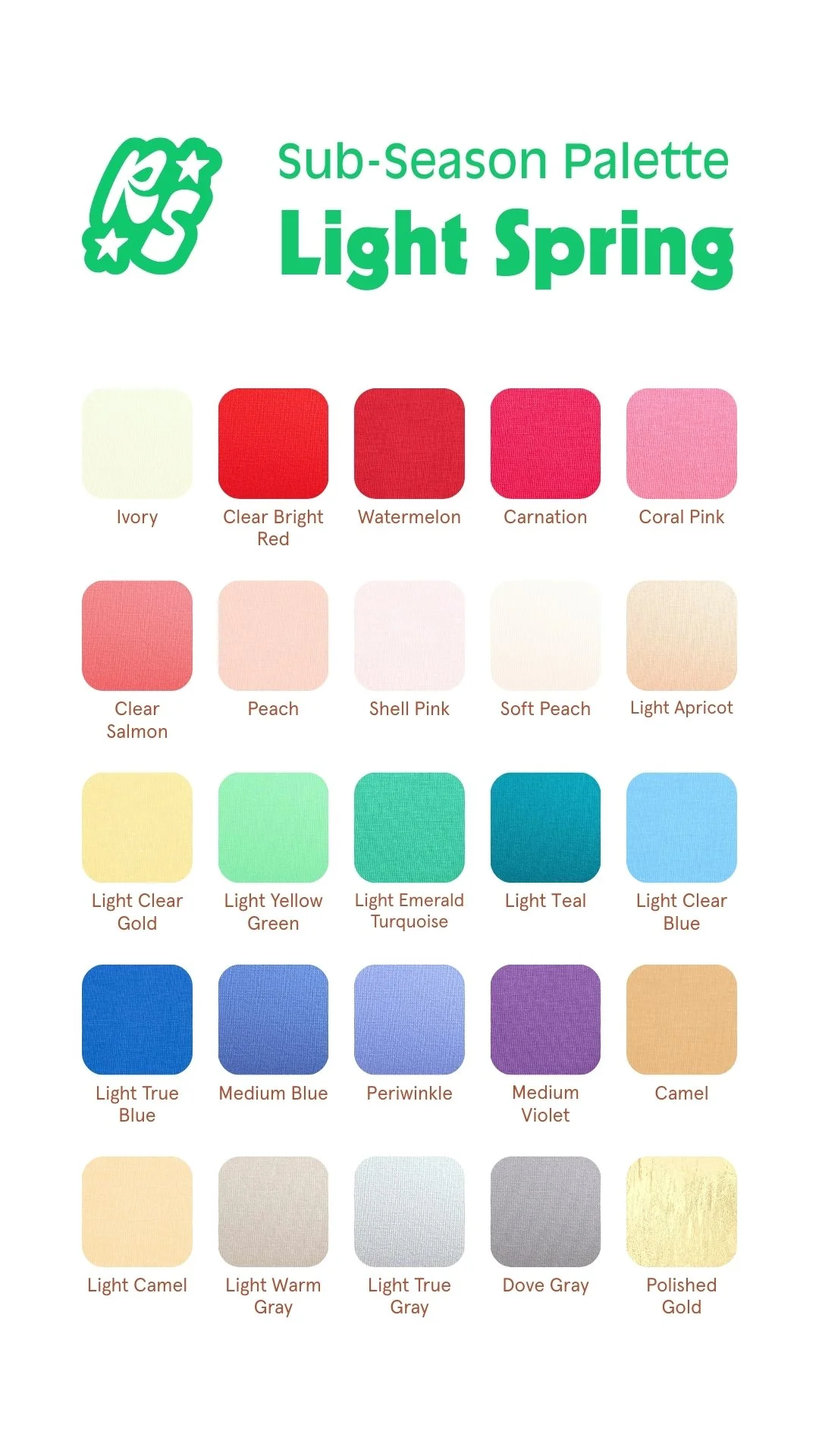 The 12 Seasonal Palettes โ Rise Styling