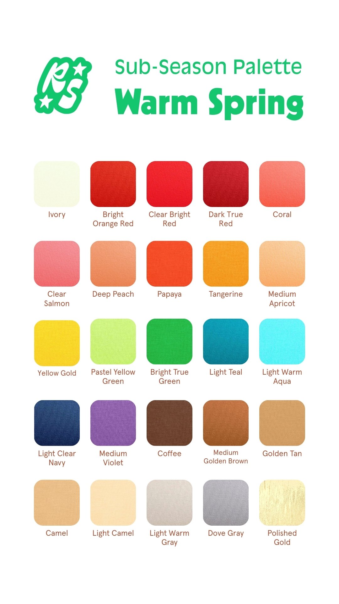 The 12 Seasonal Palettes — Rise Styling