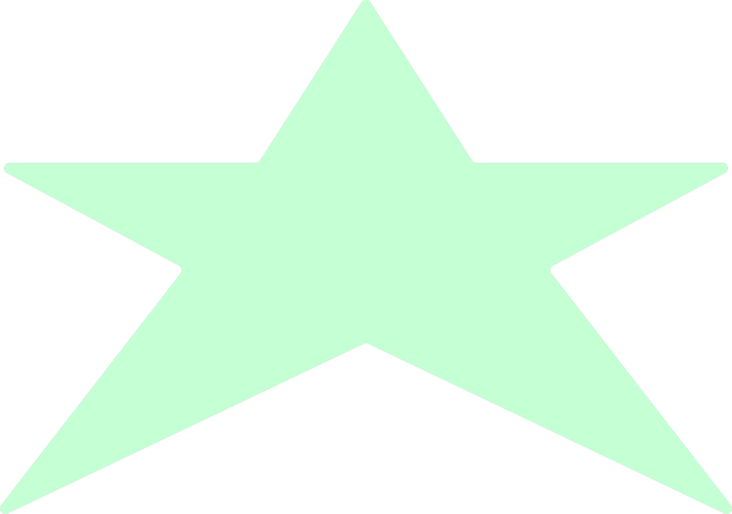 Green stylized star icon