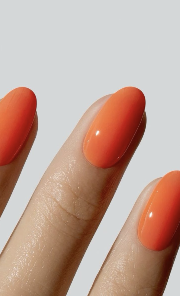 Go super bright and bold like this gel manicure!