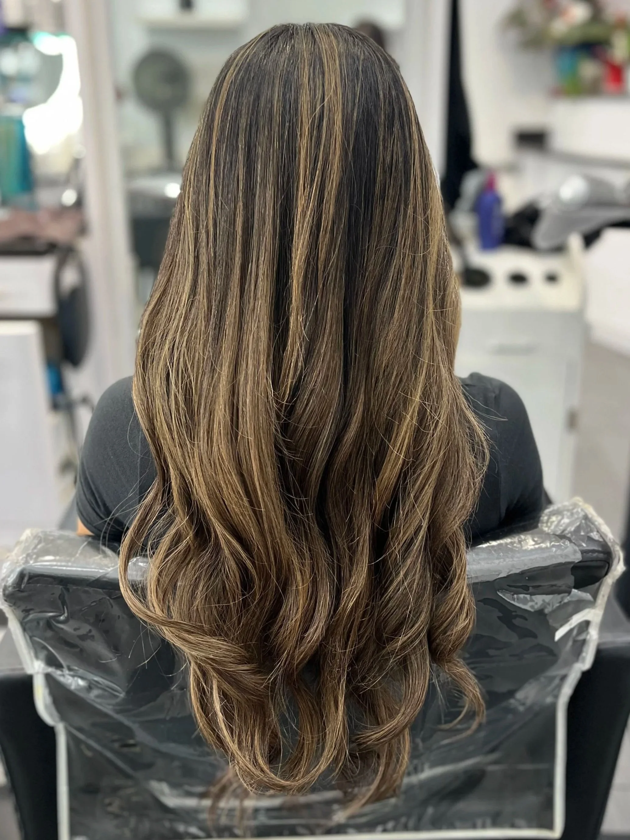 Balayage hair color result at Wish Salon in Falls Church VA