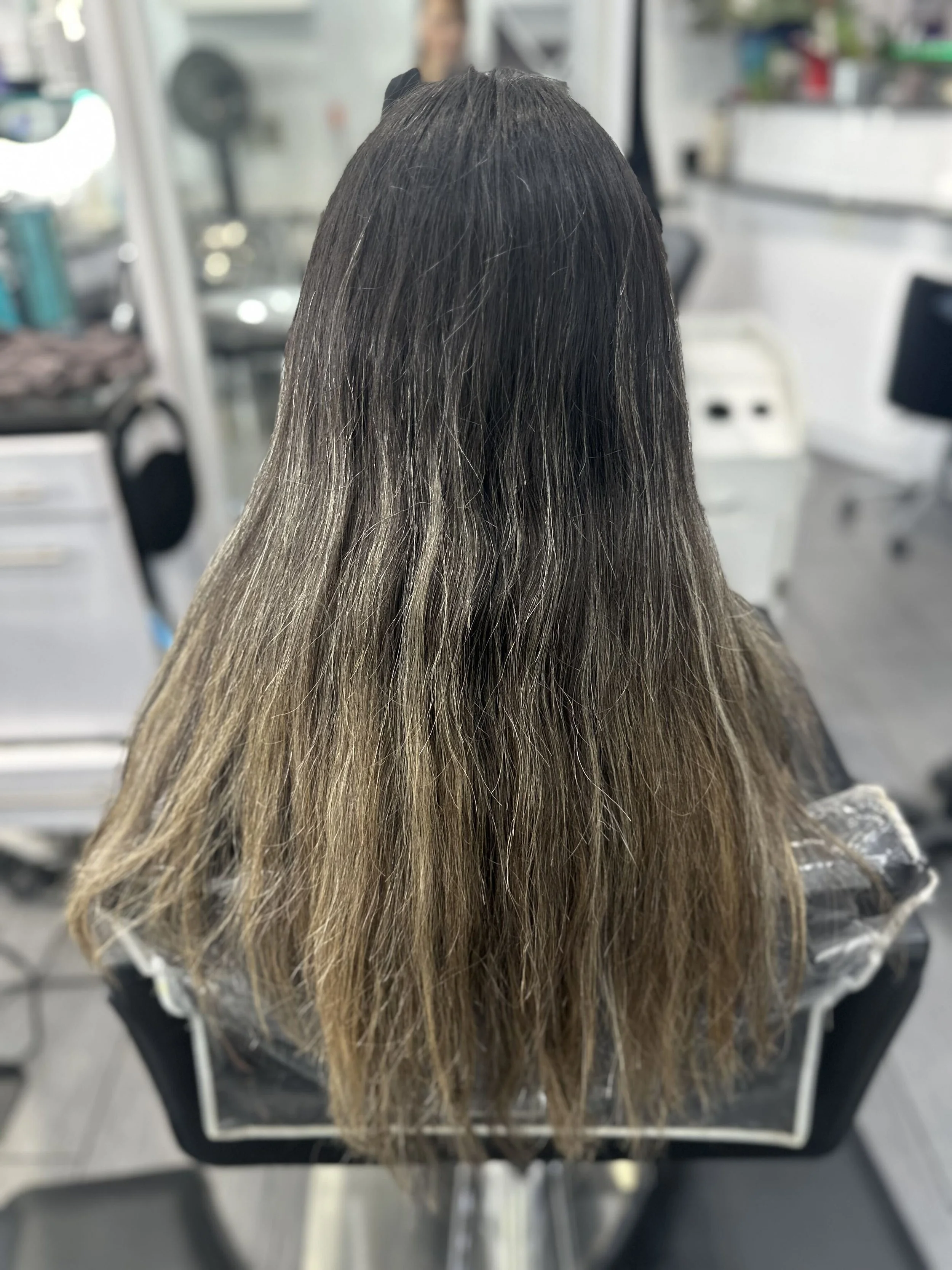 Balayage consultation at Wish Salon in Falls Church VA