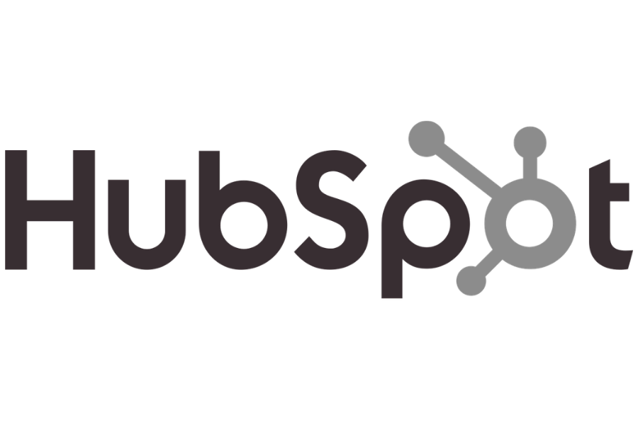 HubSpot logo with stylized orbiting dots integrated into the letter 'p'.