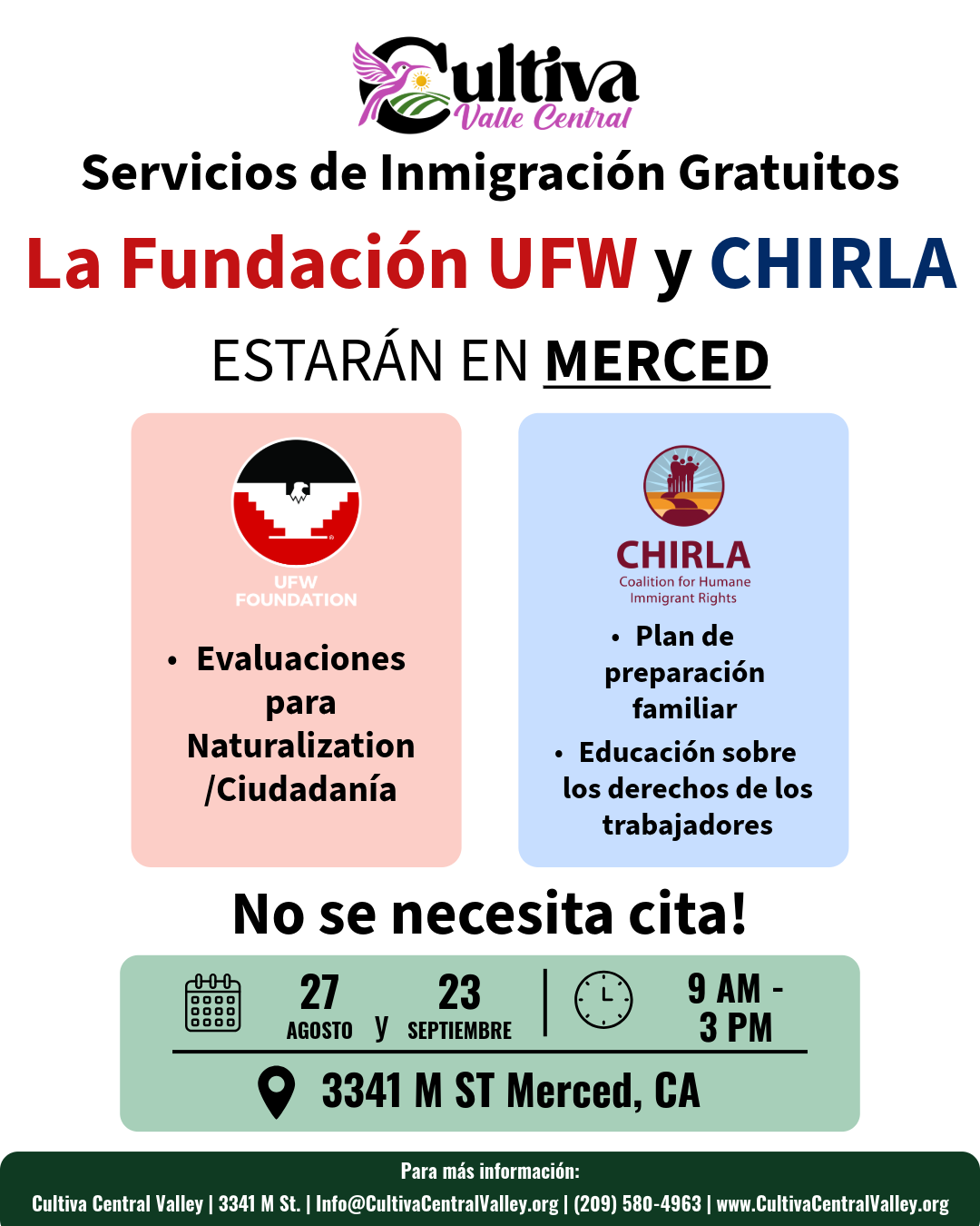 UFW + CHIRLA Immigration Workshop | 9/23