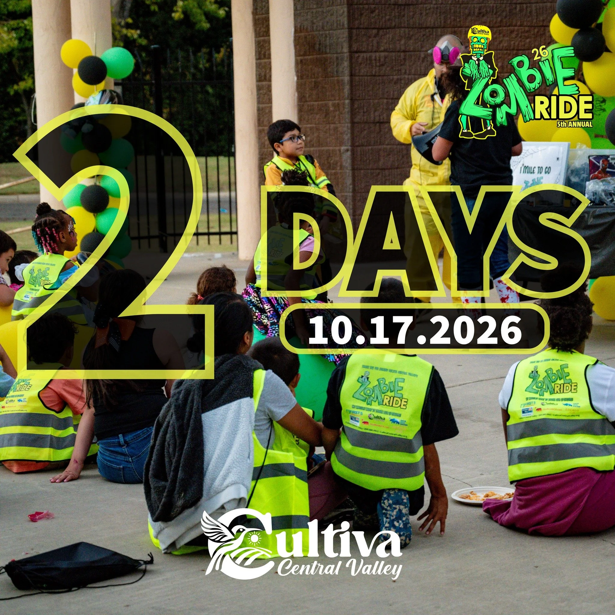 In TWO DAYS, the zombies are taking over Applegate Park, and this year, they’re taking over Kiddieland (@kiddieland_of_merced ) too!

Join Cultiva Central Valley and our community partners for the 5th Annual Merced Zombie Ride, a FREE, family-f
