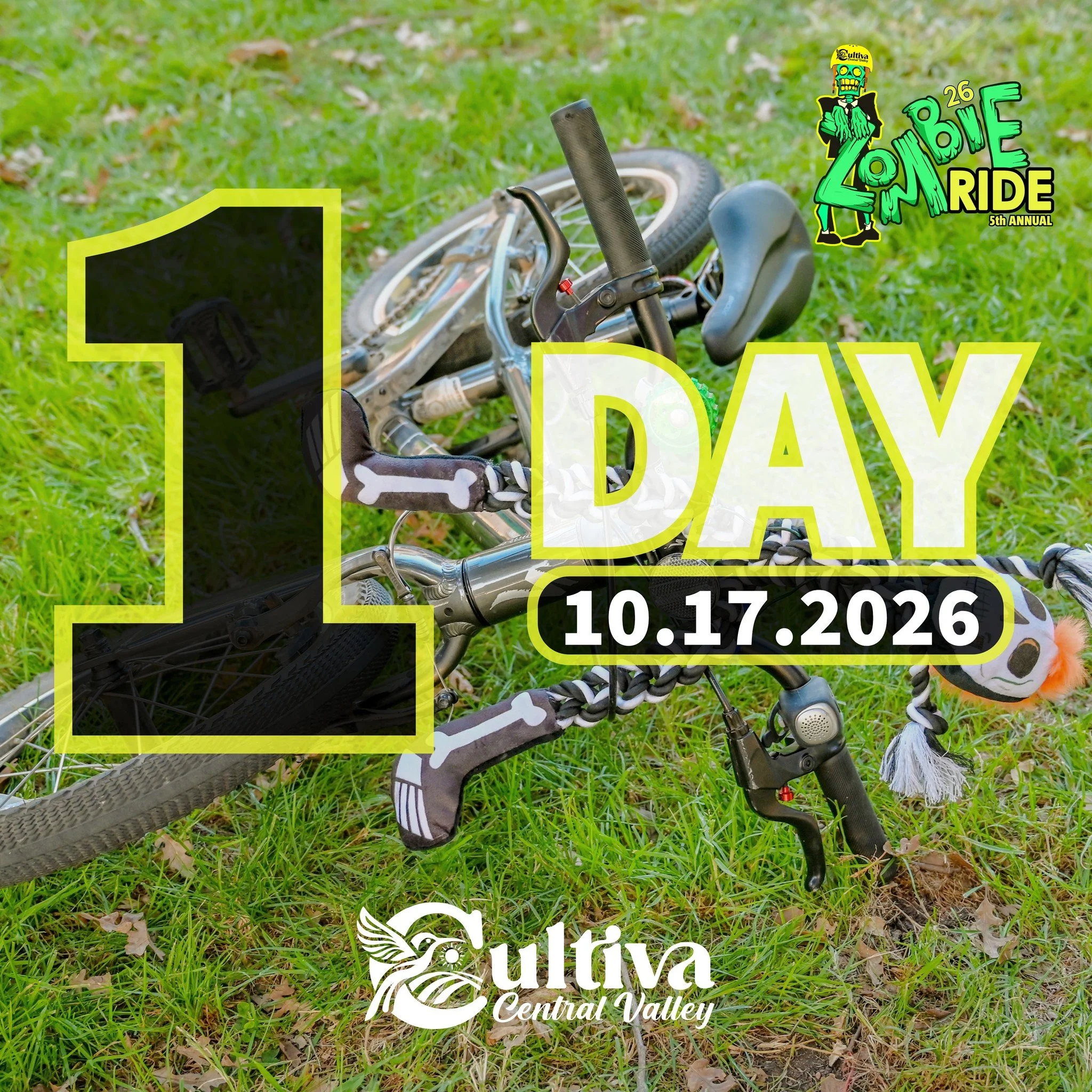 TOMORROW, the zombies are taking over Applegate Park, and this year, they’re taking over Kiddieland @kiddieland_of_merced 

Join Cultiva Central Valley and our community partners for the 5th Annual Merced Zombie Ride, a FREE, family-friendly Ha