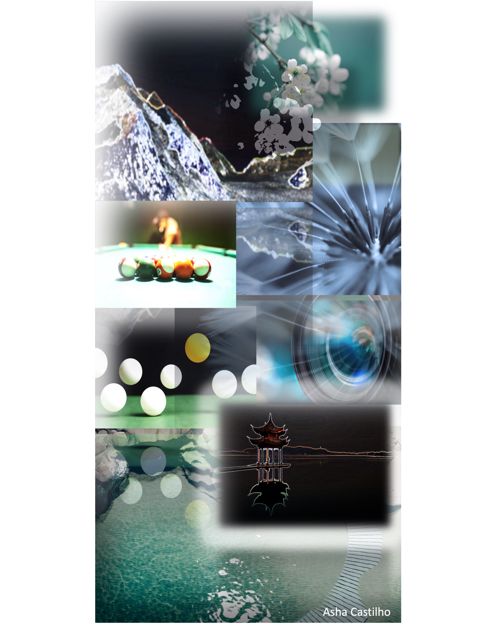 Serenity Collage Art Print