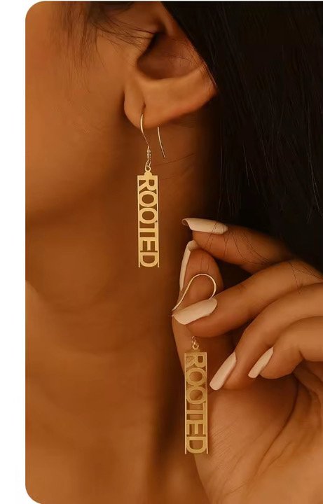 Rooted ™ Gold Affirmation Earrings