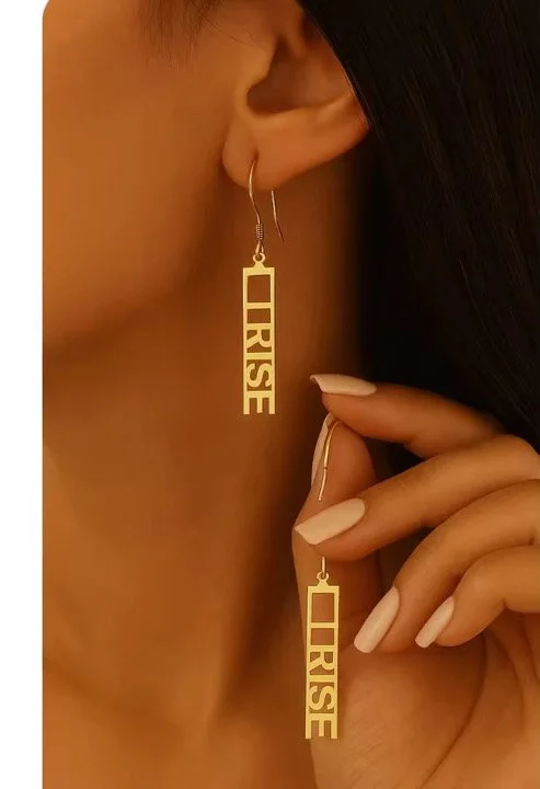 I Rise™ Gold Affirmation Earrings
