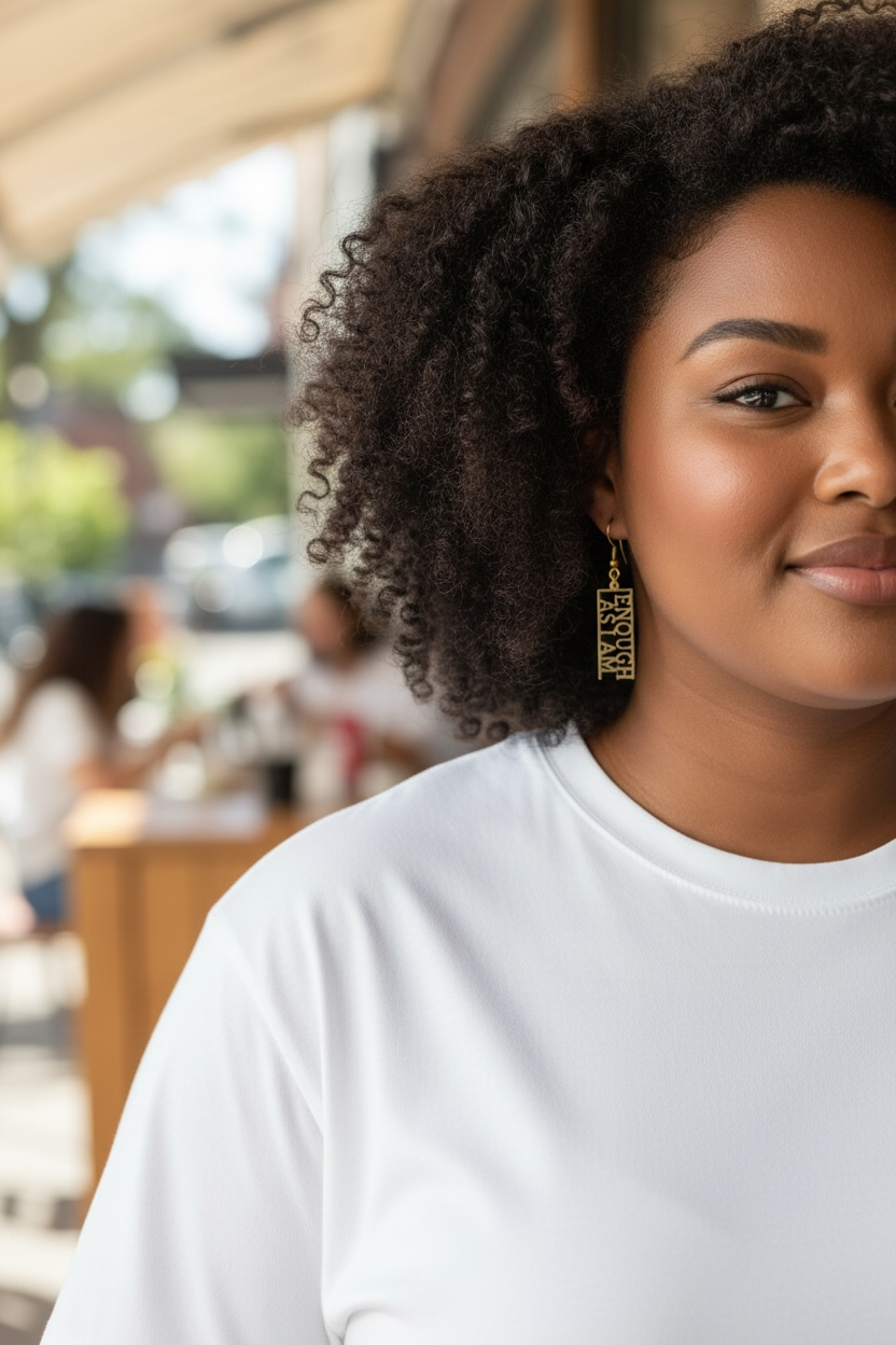 Enough As I Am™ Gold Affirmation Earrings