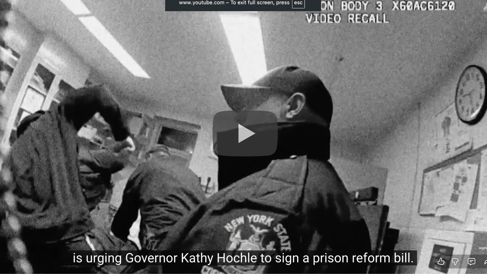 Footage of prison guards