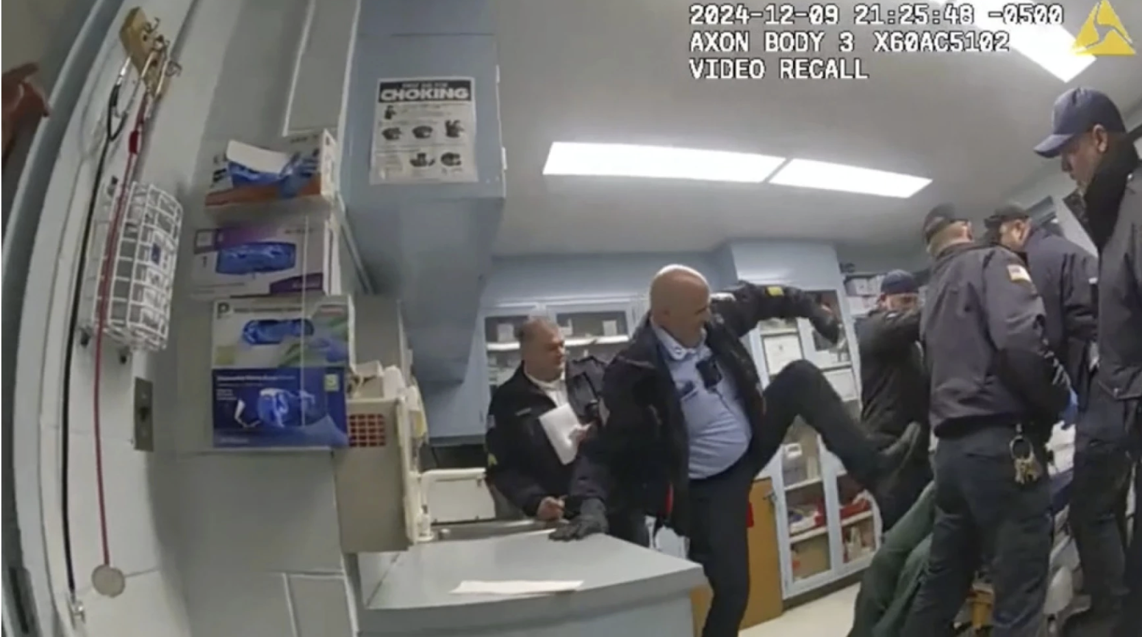 body camera footage of correction officers beating a handcuffed man