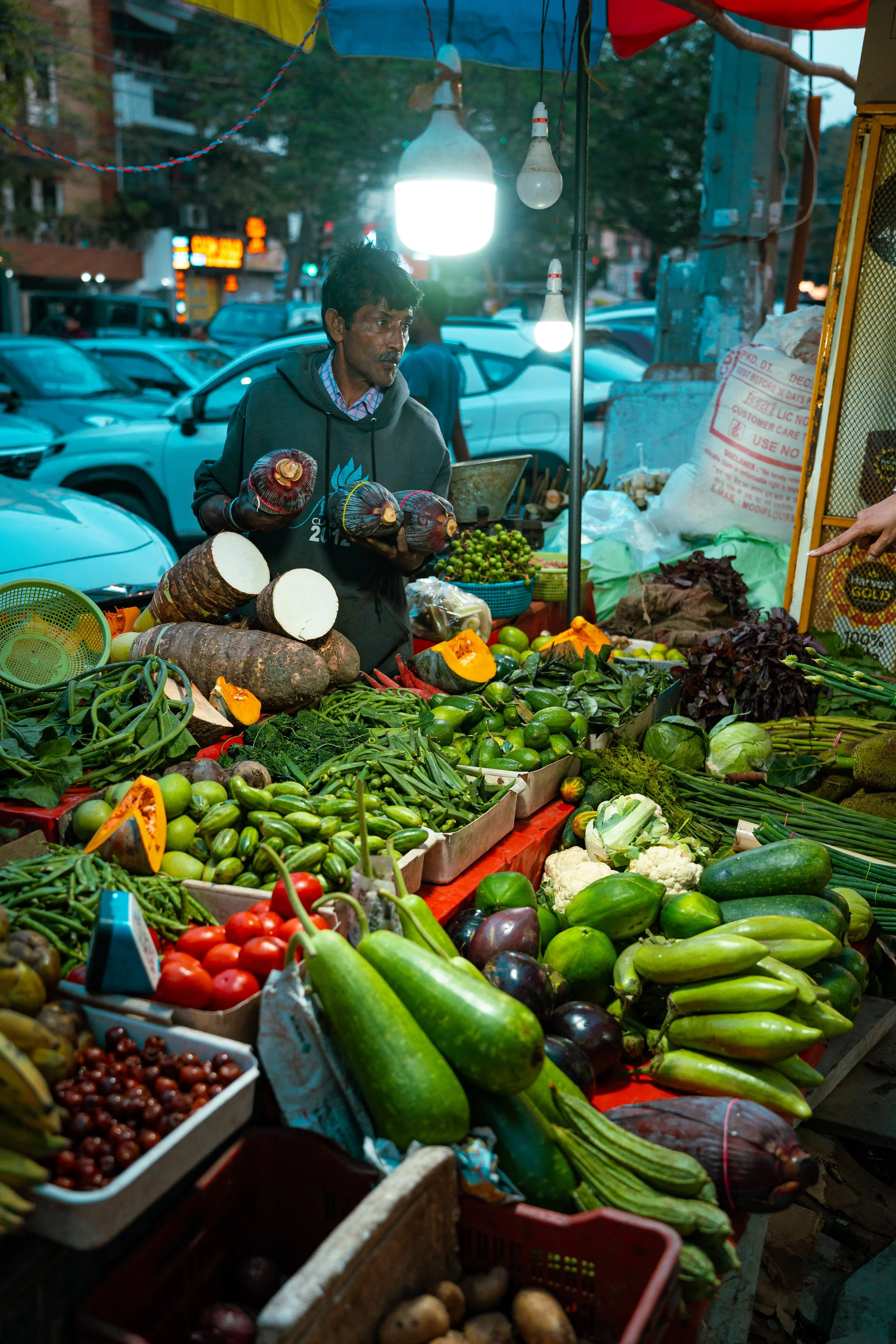 Indian vegetable vendor
